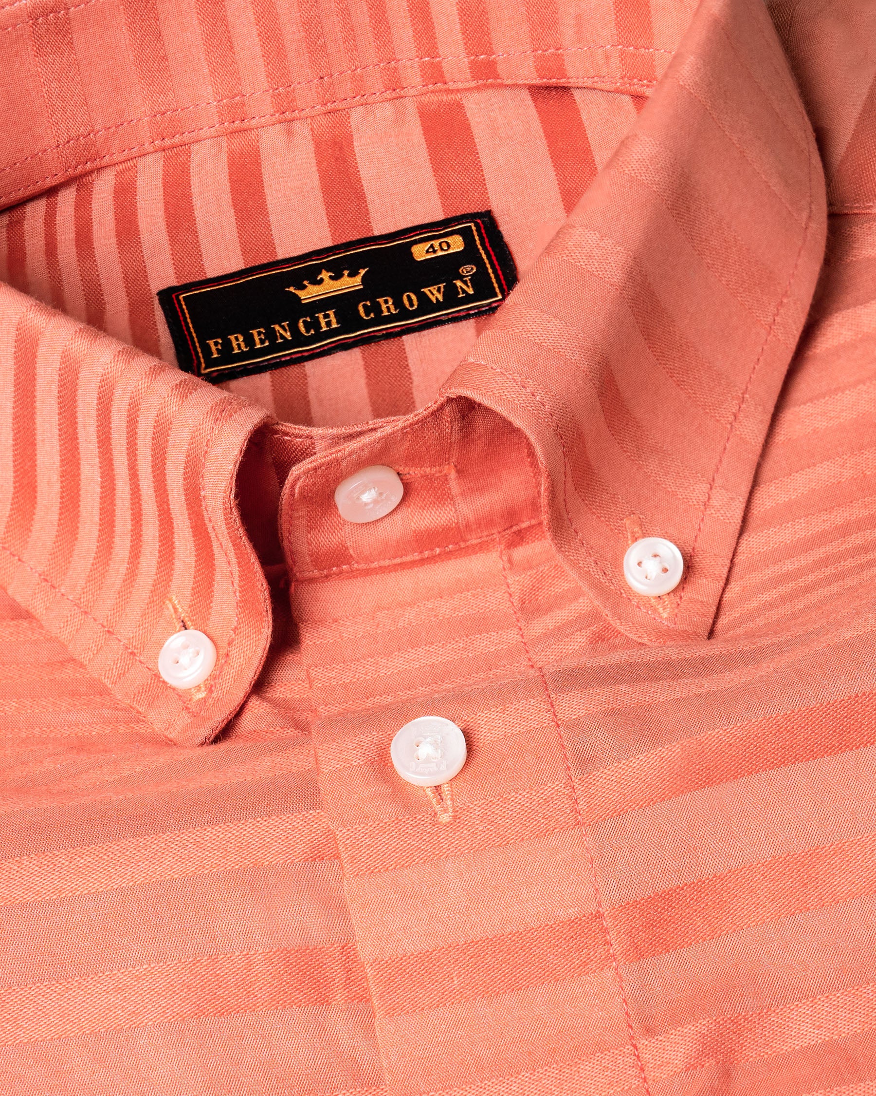 Apricot Striped Dobby Textured Premium Giza Cotton Shirt 5524-BD-38, 5524-BD-H-38, 5524-BD-39, 5524-BD-H-39, 5524-BD-40, 5524-BD-H-40, 5524-BD-42, 5524-BD-H-42, 5524-BD-44, 5524-BD-H-44, 5524-BD-46, 5524-BD-H-46, 5524-BD-48, 5524-BD-H-48, 5524-BD-50, 5524-BD-H-50, 5524-BD-52, 5524-BD-H-52