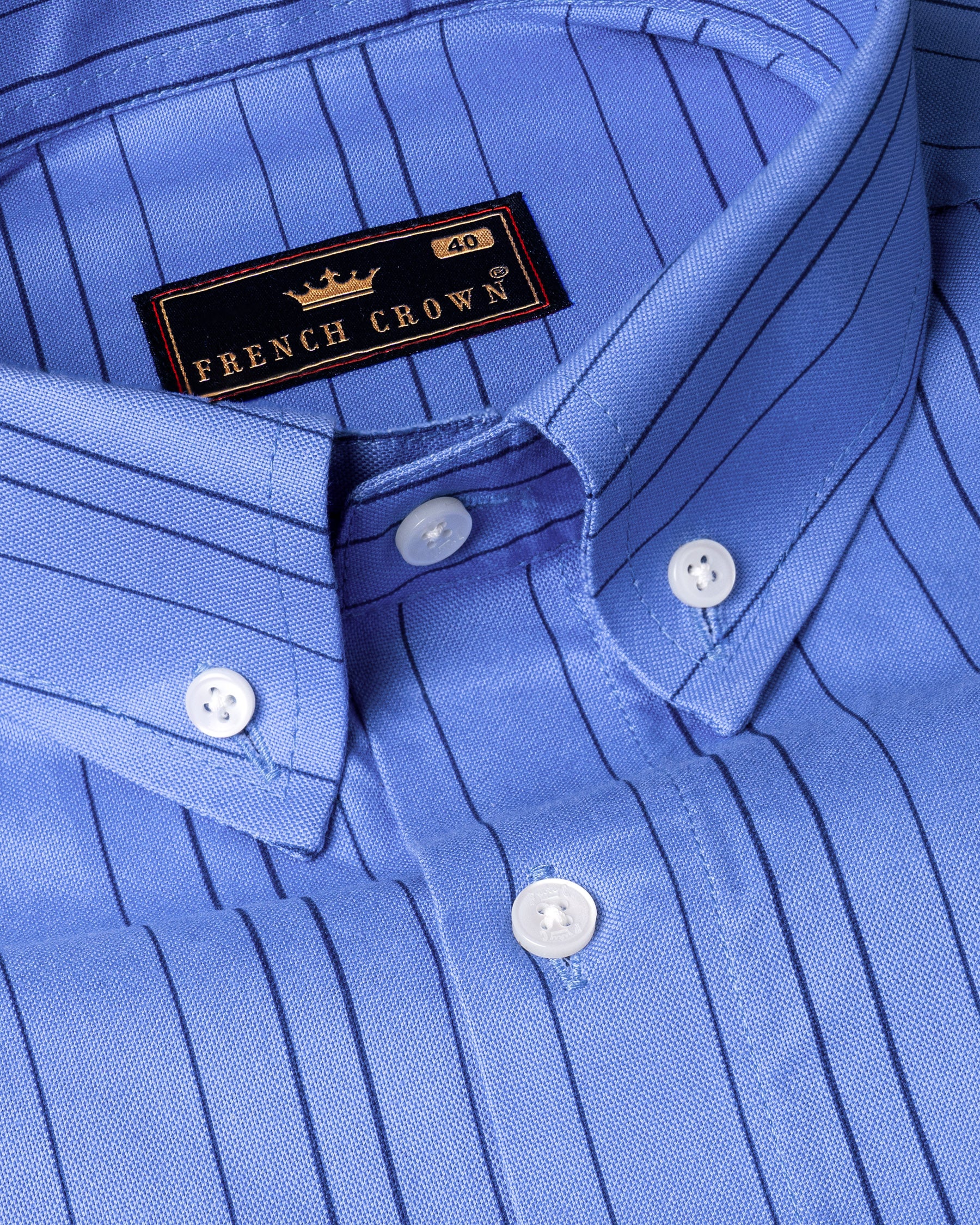 Portage and Marnier Blue Striped Royal Oxford Shirt 5528-BD-38, 5528-BD-H-38, 5528-BD-39, 5528-BD-H-39, 5528-BD-40, 5528-BD-H-40, 5528-BD-42, 5528-BD-H-42, 5528-BD-44, 5528-BD-H-44, 5528-BD-46, 5528-BD-H-46, 5528-BD-48, 5528-BD-H-48, 5528-BD-50, 5528-BD-H-50, 5528-BD-52, 5528-BD-H-52