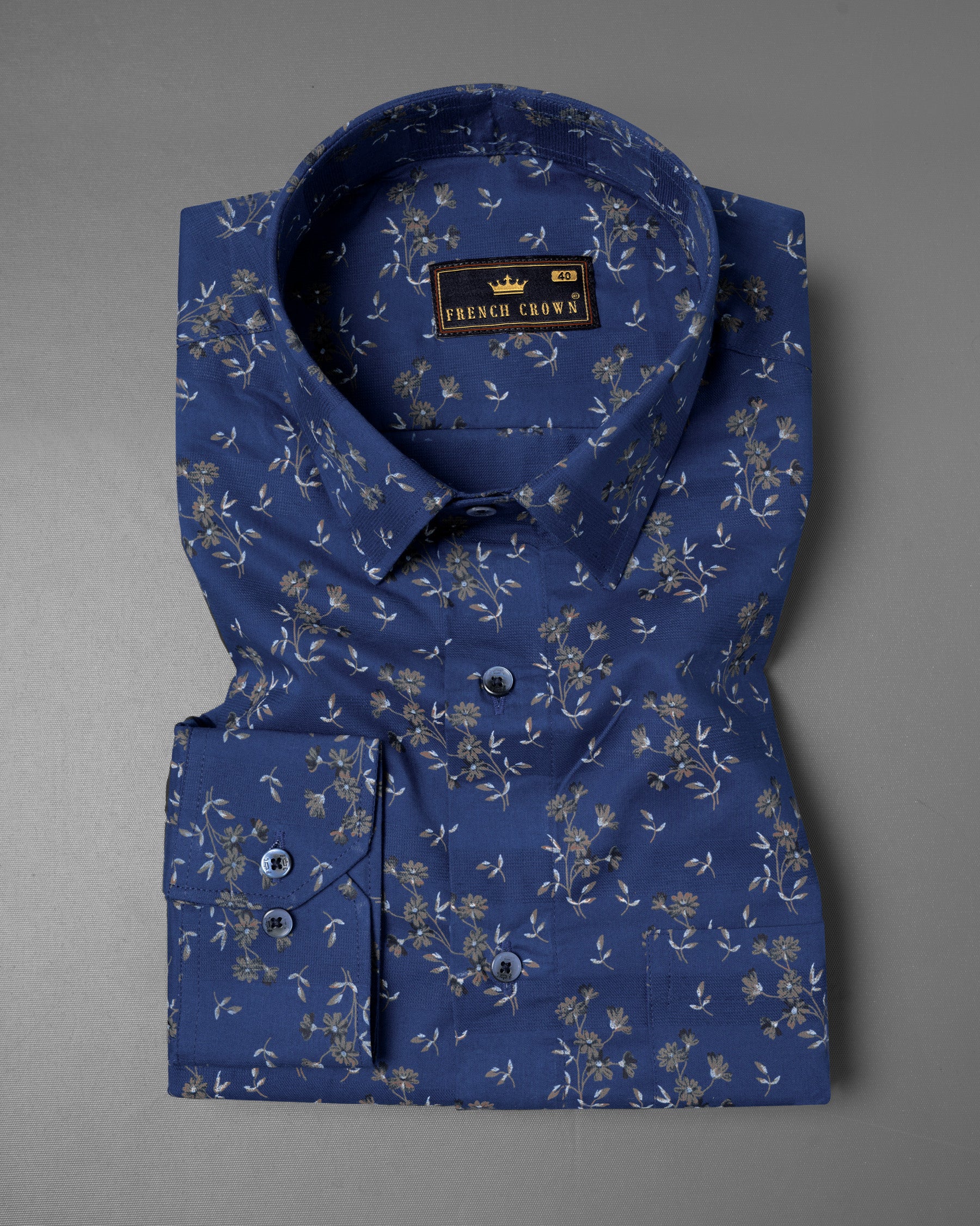 Cello Blue Floral Printed Dobby Textured Premium Giza Cotton Shirt 5541-BLE-38, 5541-BLE-H-38, 5541-BLE-39, 5541-BLE-H-39, 5541-BLE-40, 5541-BLE-H-40, 5541-BLE-42, 5541-BLE-H-42, 5541-BLE-44, 5541-BLE-H-44, 5541-BLE-46, 5541-BLE-H-46, 5541-BLE-48, 5541-BLE-H-48, 5541-BLE-50, 5541-BLE-H-50, 5541-BLE-52, 5541-BLE-H-52