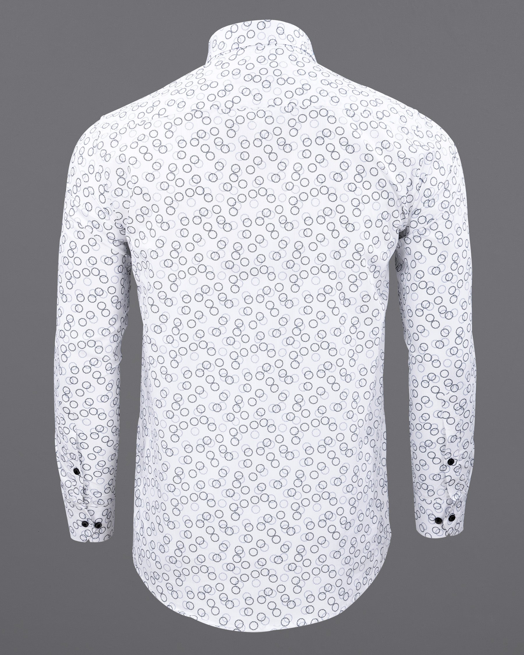 Bright White Circles Printed Dobby Textured Premium Giza Cotton Shirt 5552-BLK-38, 5552-BLK-H-38, 5552-BLK-39, 5552-BLK-H-39, 5552-BLK-40, 5552-BLK-H-40, 5552-BLK-42, 5552-BLK-H-42, 5552-BLK-44, 5552-BLK-H-44, 5552-BLK-46, 5552-BLK-H-46, 5552-BLK-48, 5552-BLK-H-48, 5552-BLK-50, 5552-BLK-H-50, 5552-BLK-52, 5552-BLK-H-52