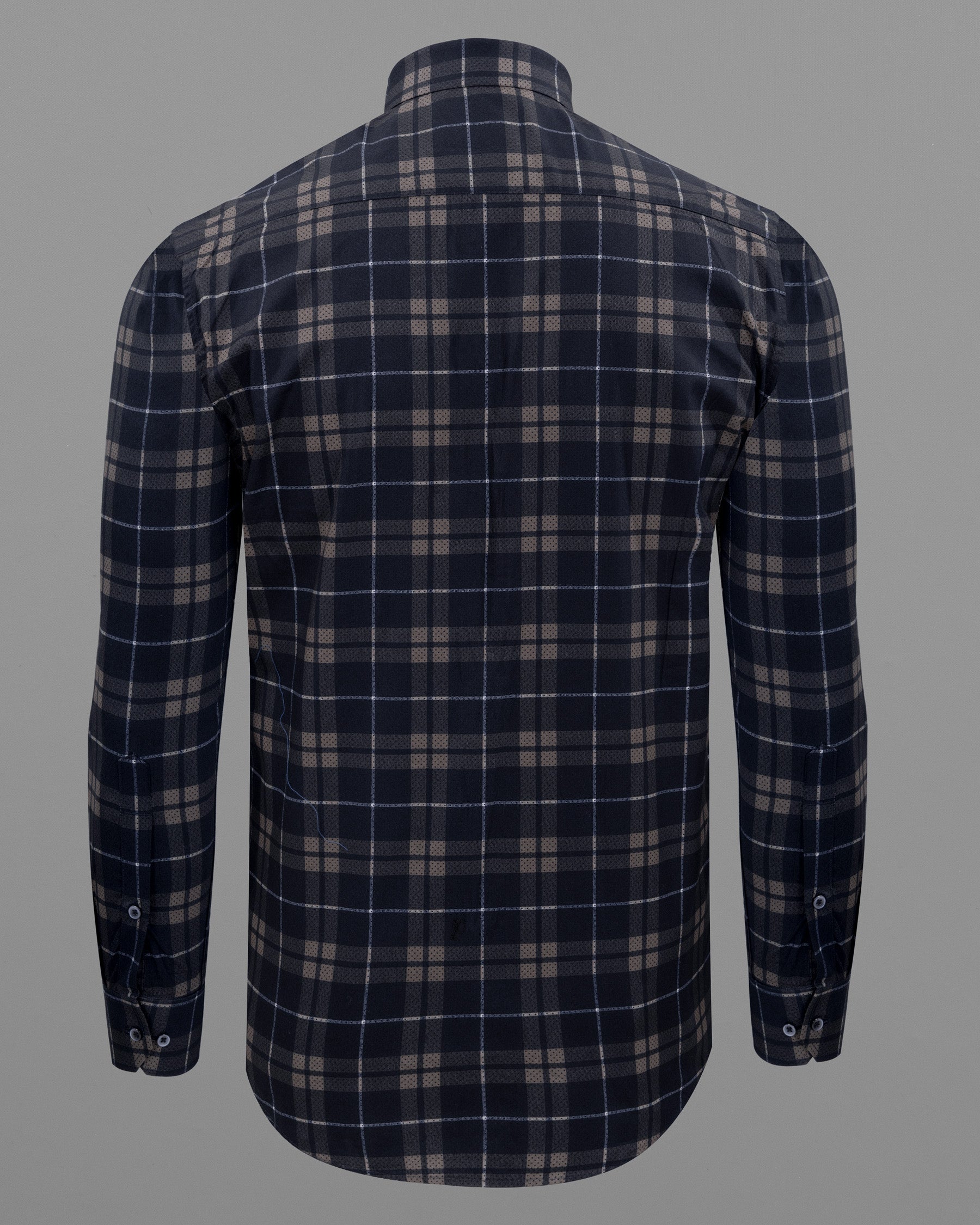 Charade Grey Plaid Premium Satin Shirt 5556-BLE-38, 5556-BLE-H-38, 5556-BLE-39, 5556-BLE-H-39, 5556-BLE-40, 5556-BLE-H-40, 5556-BLE-42, 5556-BLE-H-42, 5556-BLE-44, 5556-BLE-H-44, 5556-BLE-46, 5556-BLE-H-46, 5556-BLE-48, 5556-BLE-H-48, 5556-BLE-50, 5556-BLE-H-50, 5556-BLE-52, 5556-BLE-H-52