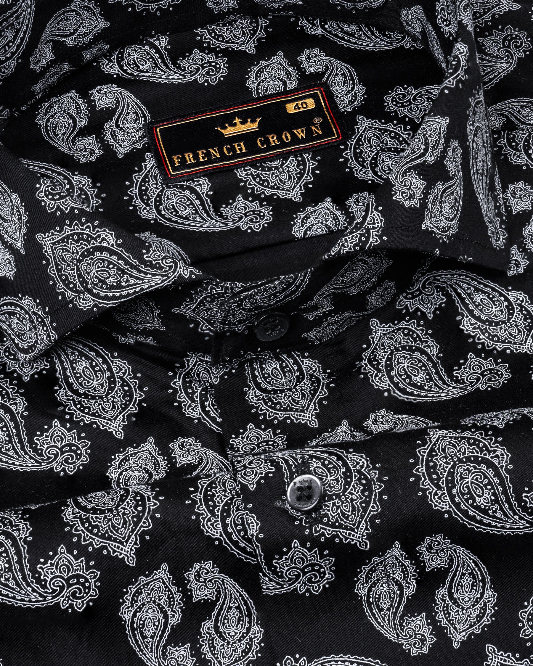 Jade Black Paisley Printed Premium Cotton Shirt 5566-CA-BLK-38, 5566-CA-BLK-H-38, 5566-CA-BLK-39, 5566-CA-BLK-H-39, 5566-CA-BLK-40, 5566-CA-BLK-H-40, 5566-CA-BLK-42, 5566-CA-BLK-H-42, 5566-CA-BLK-44, 5566-CA-BLK-H-44, 5566-CA-BLK-46, 5566-CA-BLK-H-46, 5566-CA-BLK-48, 5566-CA-BLK-H-48, 5566-CA-BLK-50, 5566-CA-BLK-H-50, 5566-CA-BLK-52, 5566-CA-BLK-H-52