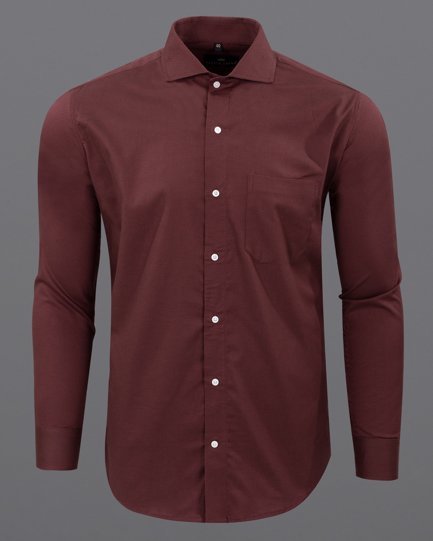 Buccaneer Burgundy Dobby Textured Premium Giza Cotton Shirt 5583-CA-38, 5583-CA-H-38, 5583-CA-39, 5583-CA-H-39, 5583-CA-40, 5583-CA-H-40, 5583-CA-42, 5583-CA-H-42, 5583-CA-44, 5583-CA-H-44, 5583-CA-46, 5583-CA-H-46, 5583-CA-48, 5583-CA-H-48, 5583-CA-50, 5583-CA-H-50, 5583-CA-52, 5583-CA-H-52