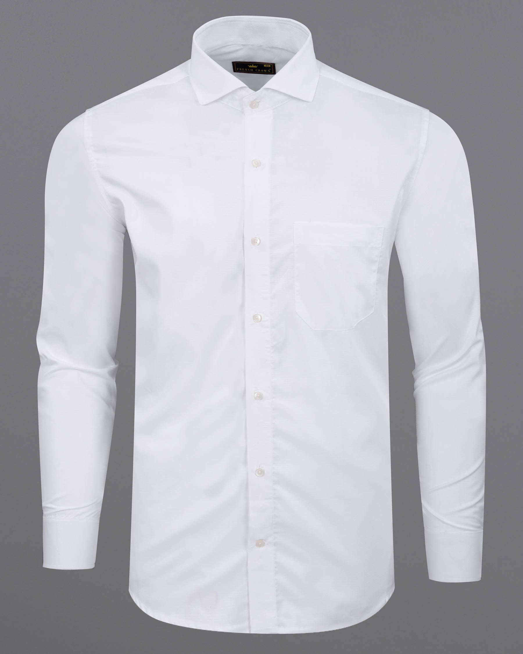 Solitude White Dobby Textured Premium Giza Cotton Shirt 5612-CA-38, 5612-CA-H-38, 5612-CA-39, 5612-CA-H-39, 5612-CA-40, 5612-CA-H-40, 5612-CA-42, 5612-CA-H-42, 5612-CA-44, 5612-CA-H-44, 5612-CA-46, 5612-CA-H-46, 5612-CA-48, 5612-CA-H-48, 5612-CA-50, 5612-CA-H-50, 5612-CA-52, 5612-CA-H-52