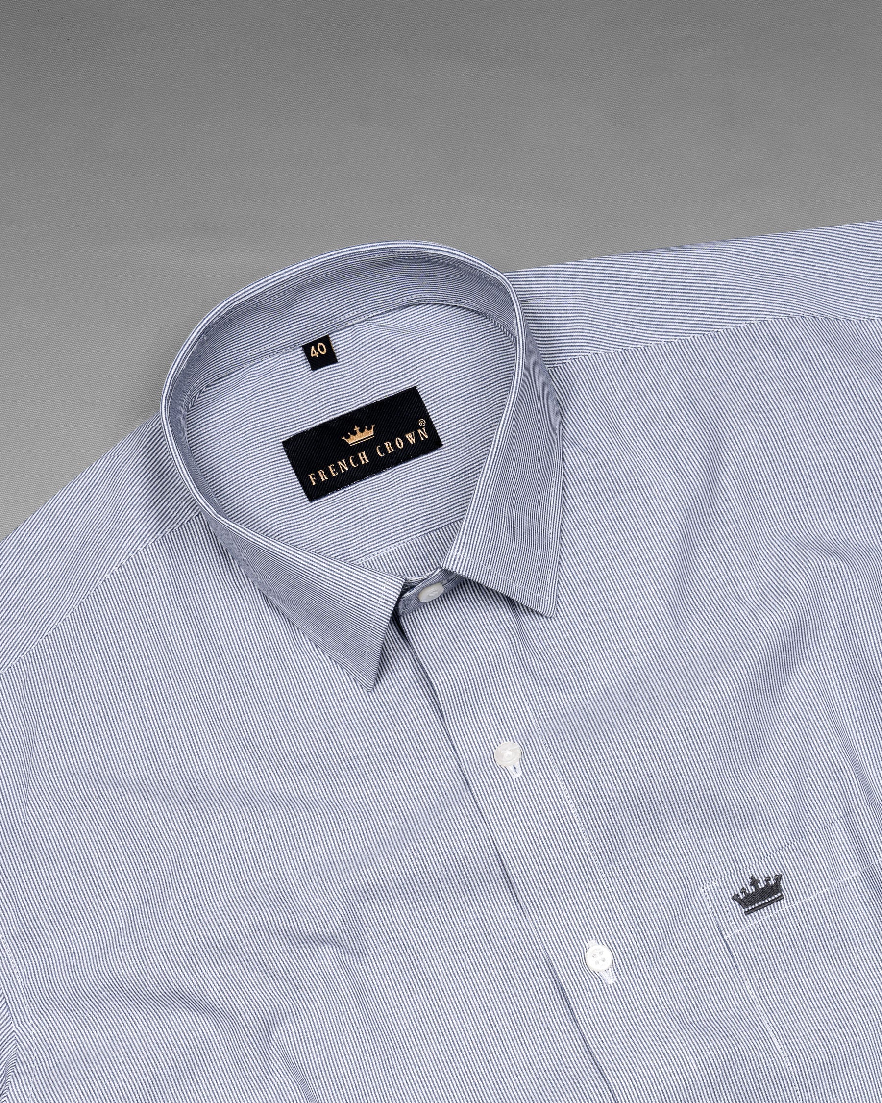 Cadet Blue Pin Striped Premium Cotton Shirt 5638-38, 5638-H-38, 5638-39, 5638-H-39, 5638-40, 5638-H-40, 5638-42, 5638-H-42, 5638-44, 5638-H-44, 5638-46, 5638-H-46, 5638-48, 5638-H-48, 5638-50, 5638-H-50, 5638-52, 5638-H-52