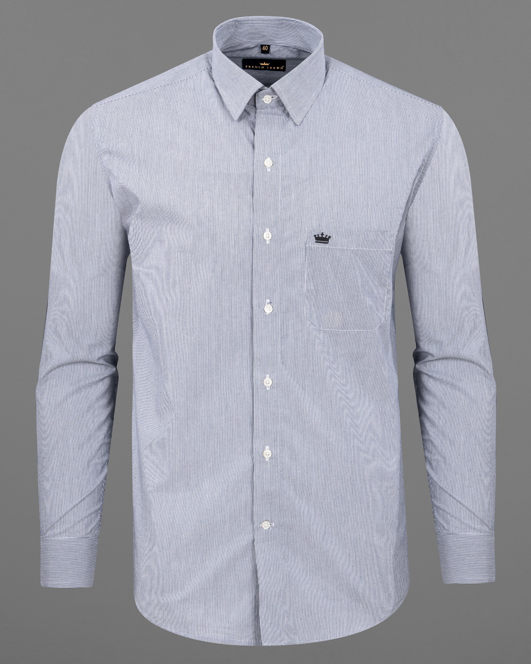 Cadet Blue Pin Striped Premium Cotton Shirt 5638-38, 5638-H-38, 5638-39, 5638-H-39, 5638-40, 5638-H-40, 5638-42, 5638-H-42, 5638-44, 5638-H-44, 5638-46, 5638-H-46, 5638-48, 5638-H-48, 5638-50, 5638-H-50, 5638-52, 5638-H-52