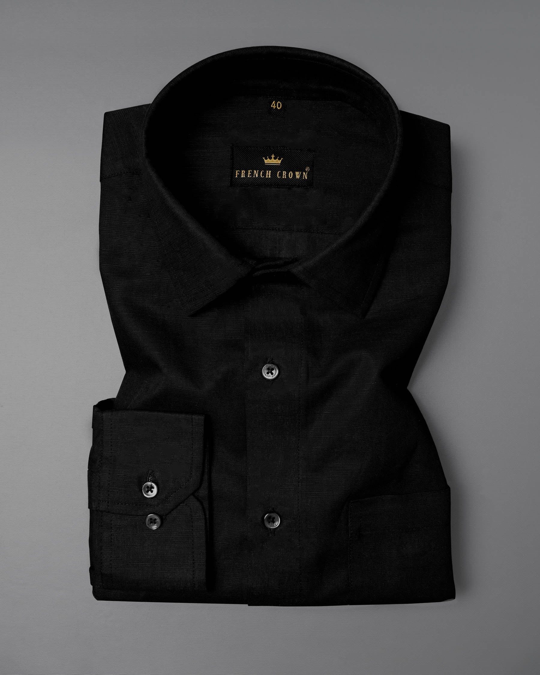 Jade Black Luxurious Linen Shirt 5639-BLK-38, 5639-BLK-H-38, 5639-BLK-39, 5639-BLK-H-39, 5639-BLK-40, 5639-BLK-H-40, 5639-BLK-42, 5639-BLK-H-42, 5639-BLK-44, 5639-BLK-H-44, 5639-BLK-46, 5639-BLK-H-46, 5639-BLK-48, 5639-BLK-H-48, 5639-BLK-50, 5639-BLK-H-50, 5639-BLK-52, 5639-BLK-H-52