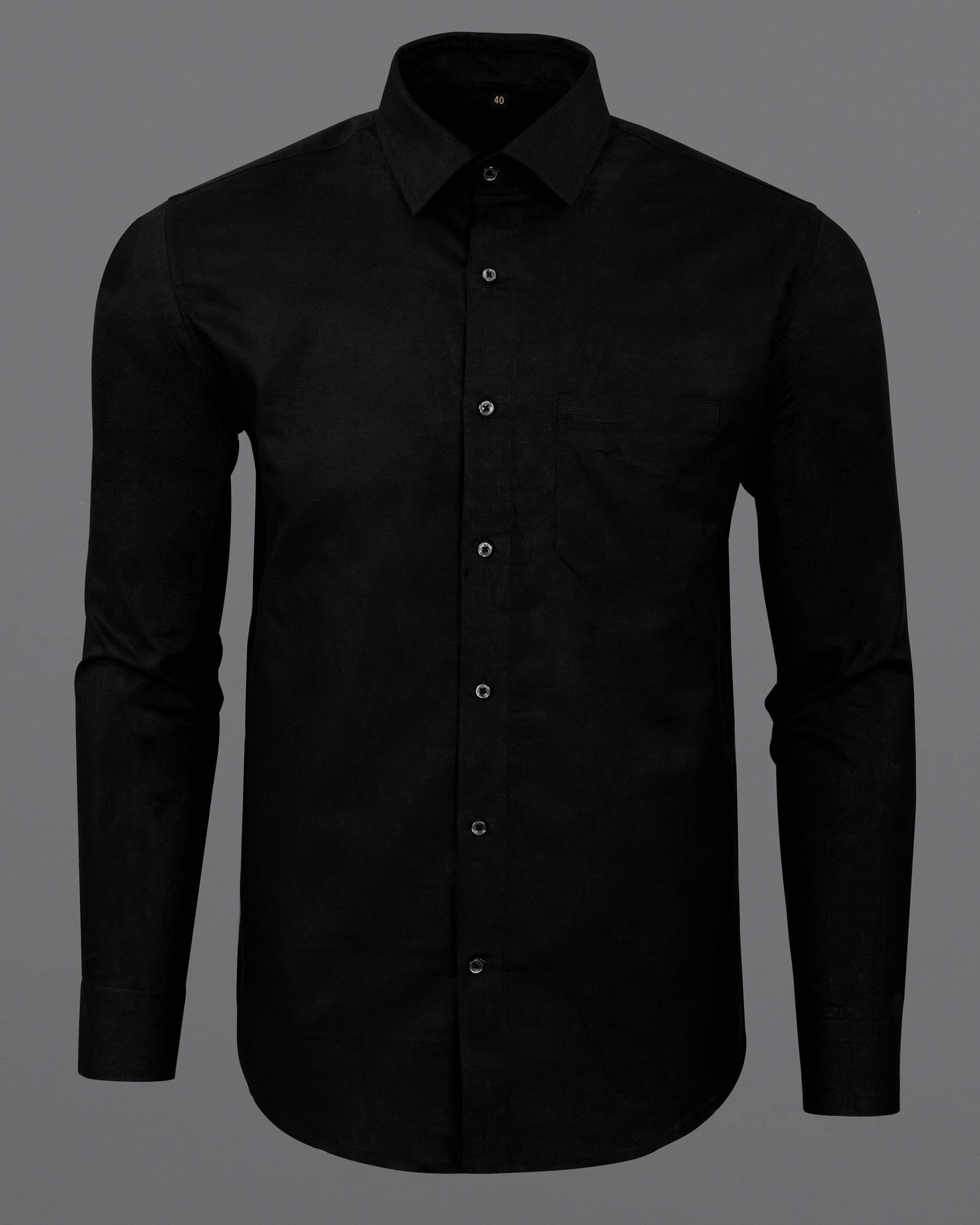 Jade Black Luxurious Linen Shirt 5639-BLK-38, 5639-BLK-H-38, 5639-BLK-39, 5639-BLK-H-39, 5639-BLK-40, 5639-BLK-H-40, 5639-BLK-42, 5639-BLK-H-42, 5639-BLK-44, 5639-BLK-H-44, 5639-BLK-46, 5639-BLK-H-46, 5639-BLK-48, 5639-BLK-H-48, 5639-BLK-50, 5639-BLK-H-50, 5639-BLK-52, 5639-BLK-H-52