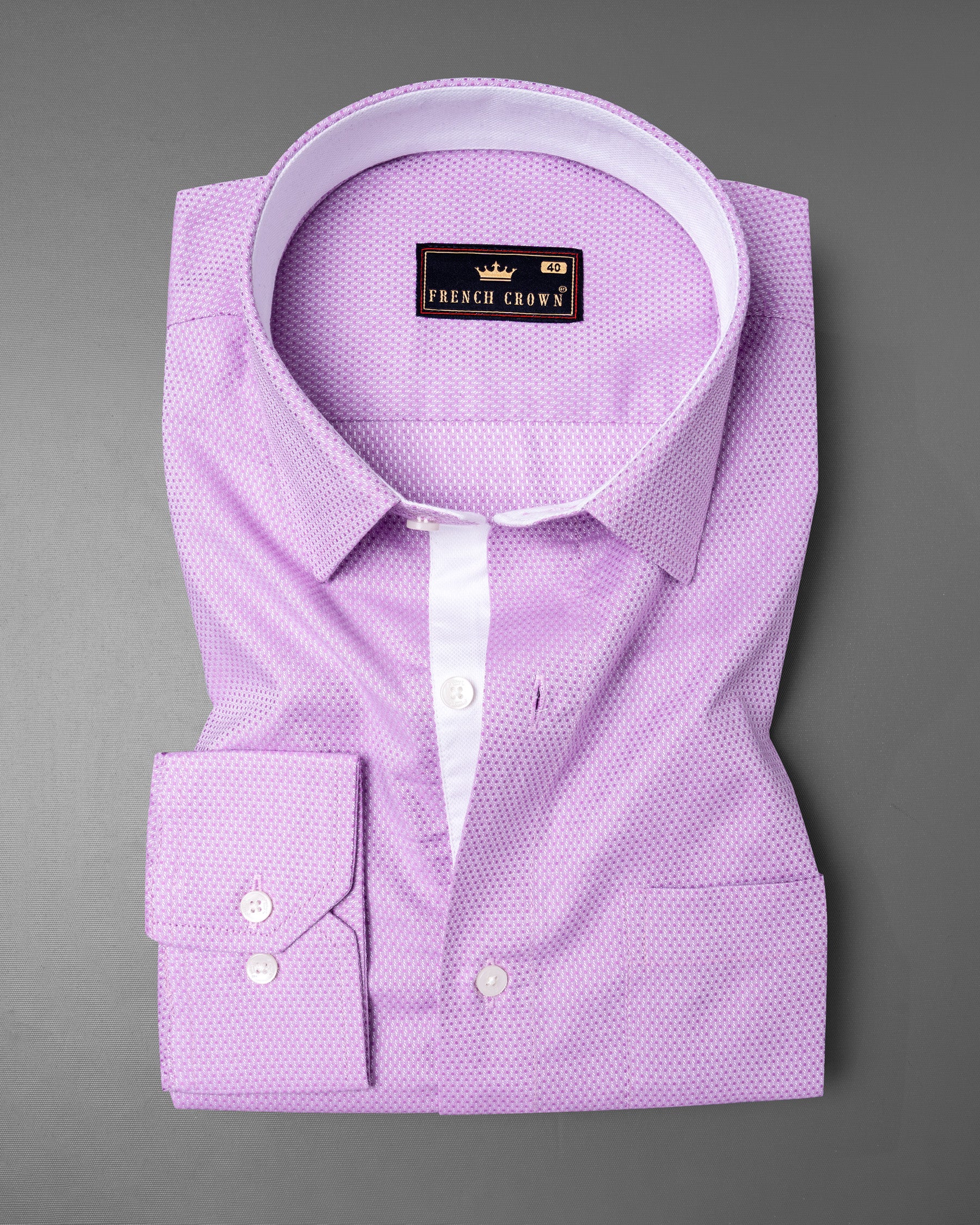 Light Wisteria purple Dobby Textured Premium Giza Cotton Shirt 5642-CLOTH-P-38, 5642-CLOTH-P-H-38, 5642-CLOTH-P-39, 5642-CLOTH-P-H-39, 5642-CLOTH-P-40, 5642-CLOTH-P-H-40, 5642-CLOTH-P-42, 5642-CLOTH-P-H-42, 5642-CLOTH-P-44, 5642-CLOTH-P-H-44, 5642-CLOTH-P-46, 5642-CLOTH-P-H-46, 5642-CLOTH-P-48, 5642-CLOTH-P-H-48, 5642-CLOTH-P-50, 5642-CLOTH-P-H-50, 5642-CLOTH-P-52, 5642-CLOTH-P-H-52