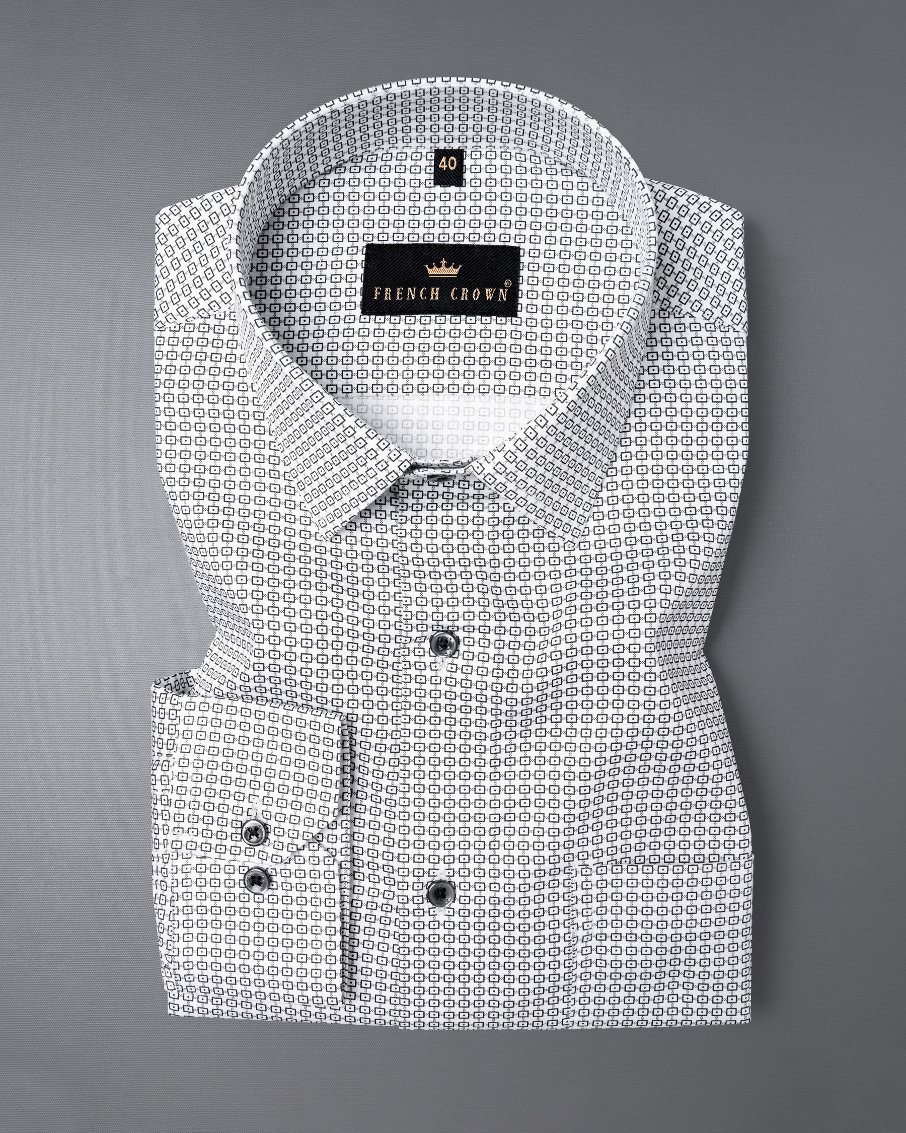 Alabaster White Printed Super soft Premium Cotton Shirt 5657-BLK-38, 5657-BLK-H-38, 5657-BLK-39, 5657-BLK-H-39, 5657-BLK-40, 5657-BLK-H-40, 5657-BLK-42, 5657-BLK-H-42, 5657-BLK-44, 5657-BLK-H-44, 5657-BLK-46, 5657-BLK-H-46, 5657-BLK-48, 5657-BLK-H-48, 5657-BLK-50, 5657-BLK-H-50, 5657-BLK-52, 5657-BLK-H-52