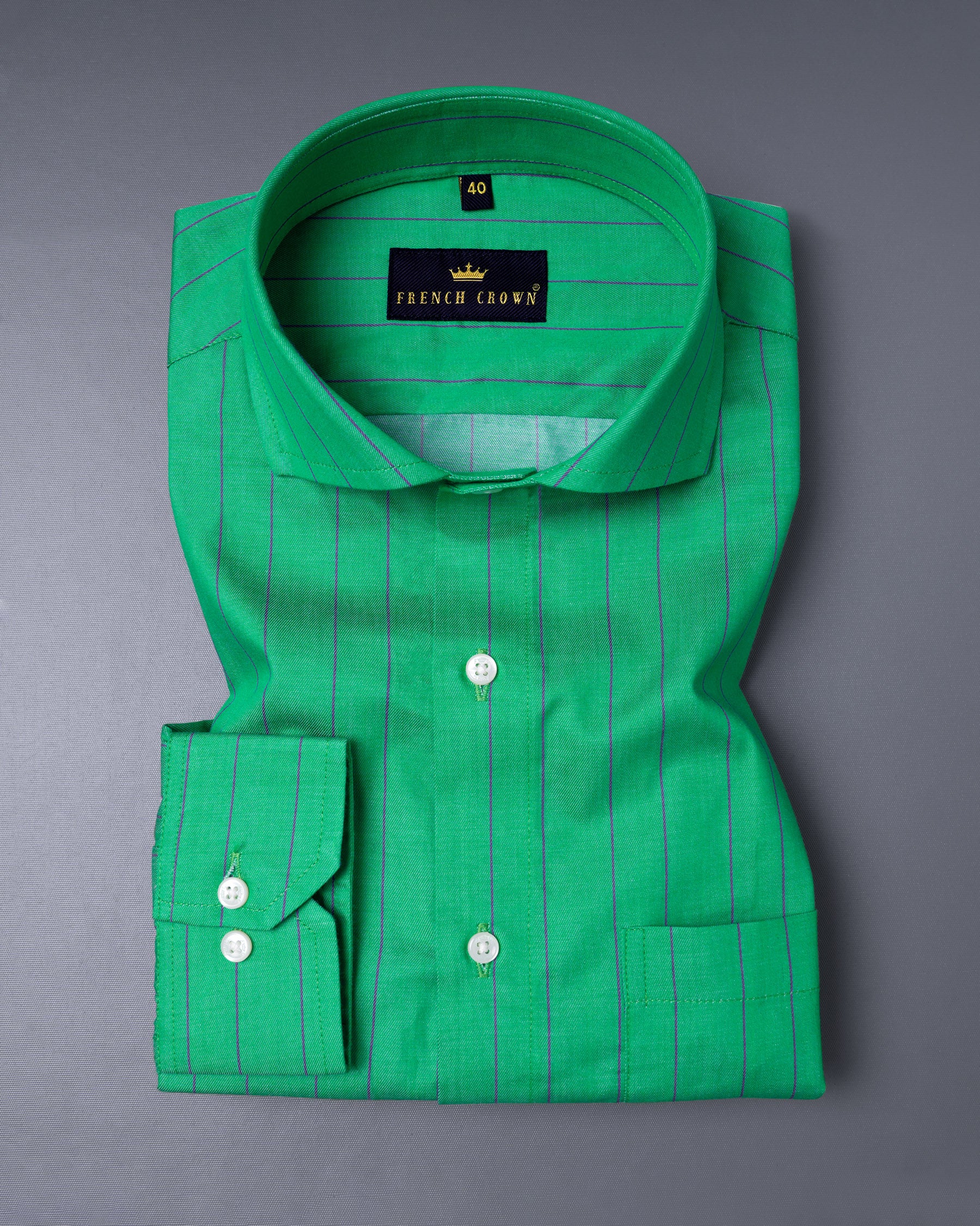 Jade Green with Bossanova Blue Striped Royal Oxford Shirt 5667-CA-38, 5667-CA-H-38, 5667-CA-39, 5667-CA-H-39, 5667-CA-40, 5667-CA-H-40, 5667-CA-42, 5667-CA-H-42, 5667-CA-44, 5667-CA-H-44, 5667-CA-46, 5667-CA-H-46, 5667-CA-48, 5667-CA-H-48, 5667-CA-50, 5667-CA-H-50, 5667-CA-52, 5667-CA-H-52