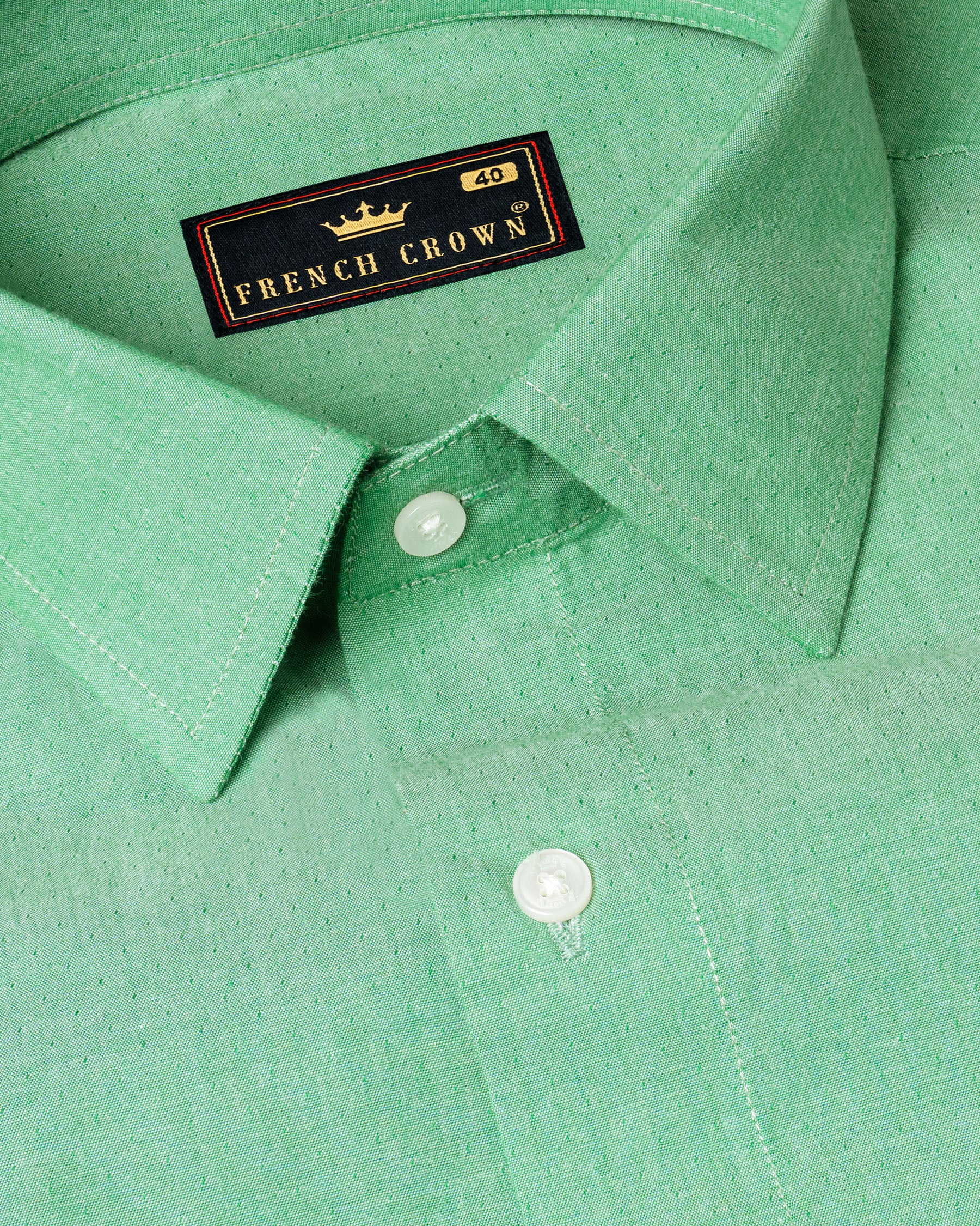 Acapulco Green Dobby Textured Premium Giza Cotton Shirt 5680-38, 5680-H-38, 5680-39, 5680-H-39, 5680-40, 5680-H-40, 5680-42, 5680-H-42, 5680-44, 5680-H-44, 5680-46, 5680-H-46, 5680-48, 5680-H-48, 5680-50, 5680-H-50, 5680-52, 5680-H-52