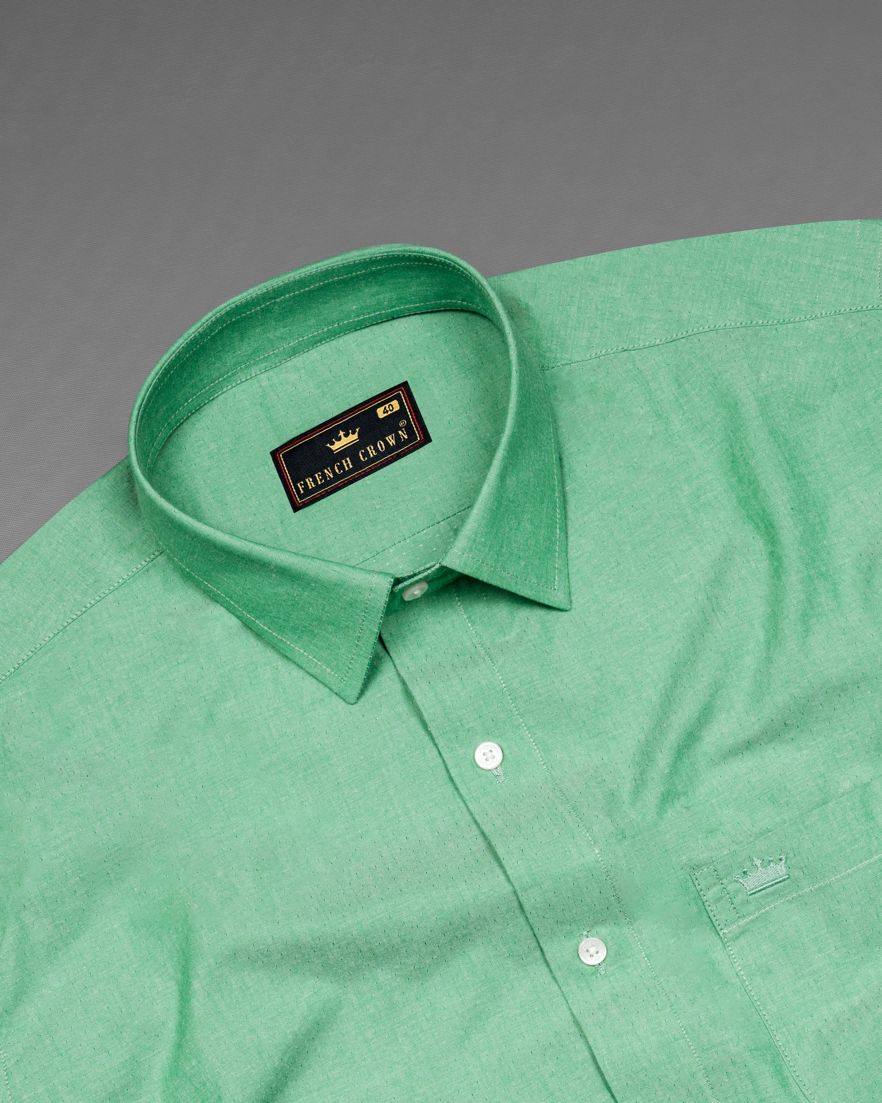 Acapulco Green Dobby Textured Premium Giza Cotton Shirt 5680-38, 5680-H-38, 5680-39, 5680-H-39, 5680-40, 5680-H-40, 5680-42, 5680-H-42, 5680-44, 5680-H-44, 5680-46, 5680-H-46, 5680-48, 5680-H-48, 5680-50, 5680-H-50, 5680-52, 5680-H-52