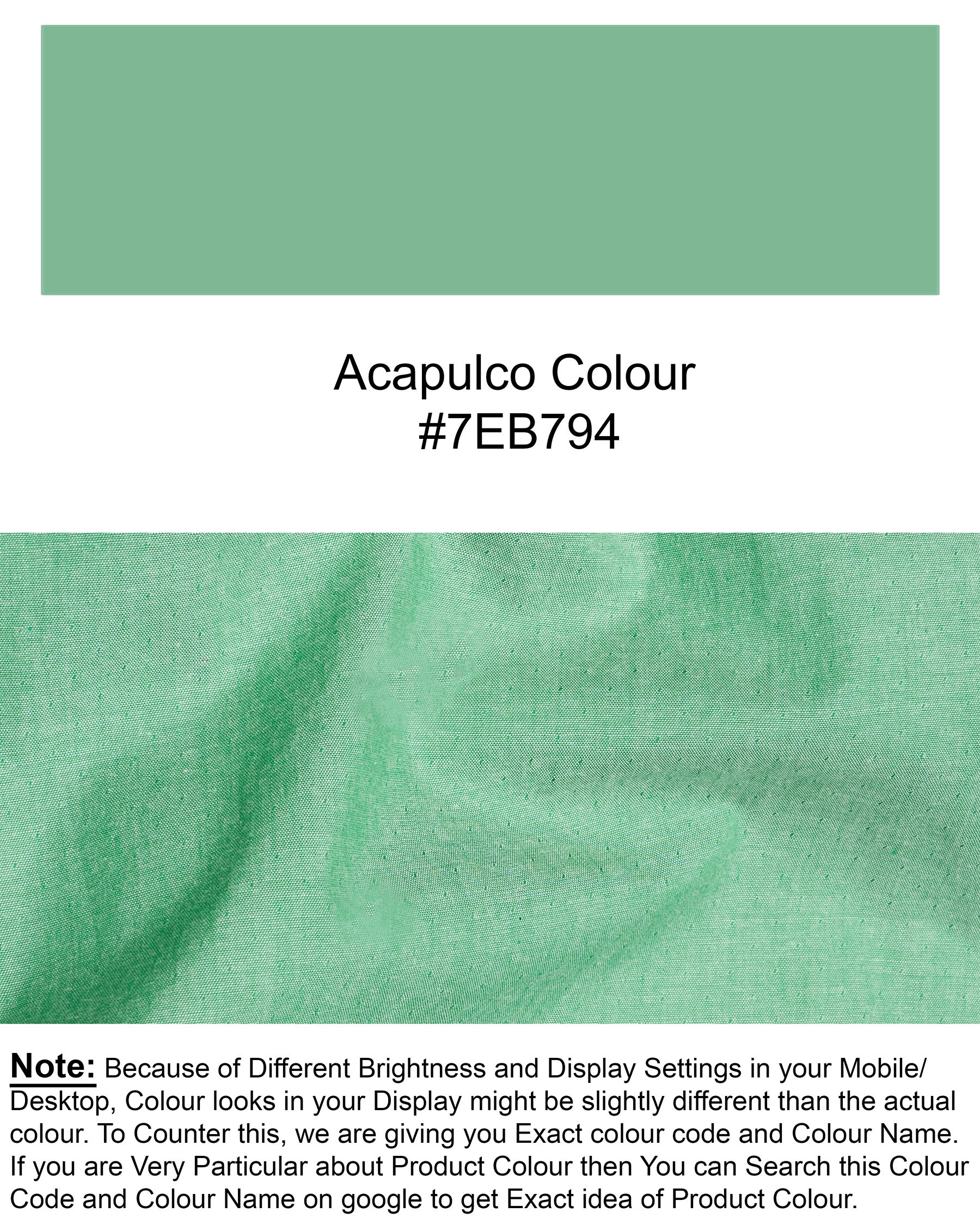 Acapulco Green Dobby Textured Premium Giza Cotton Shirt 5680-38, 5680-H-38, 5680-39, 5680-H-39, 5680-40, 5680-H-40, 5680-42, 5680-H-42, 5680-44, 5680-H-44, 5680-46, 5680-H-46, 5680-48, 5680-H-48, 5680-50, 5680-H-50, 5680-52, 5680-H-52