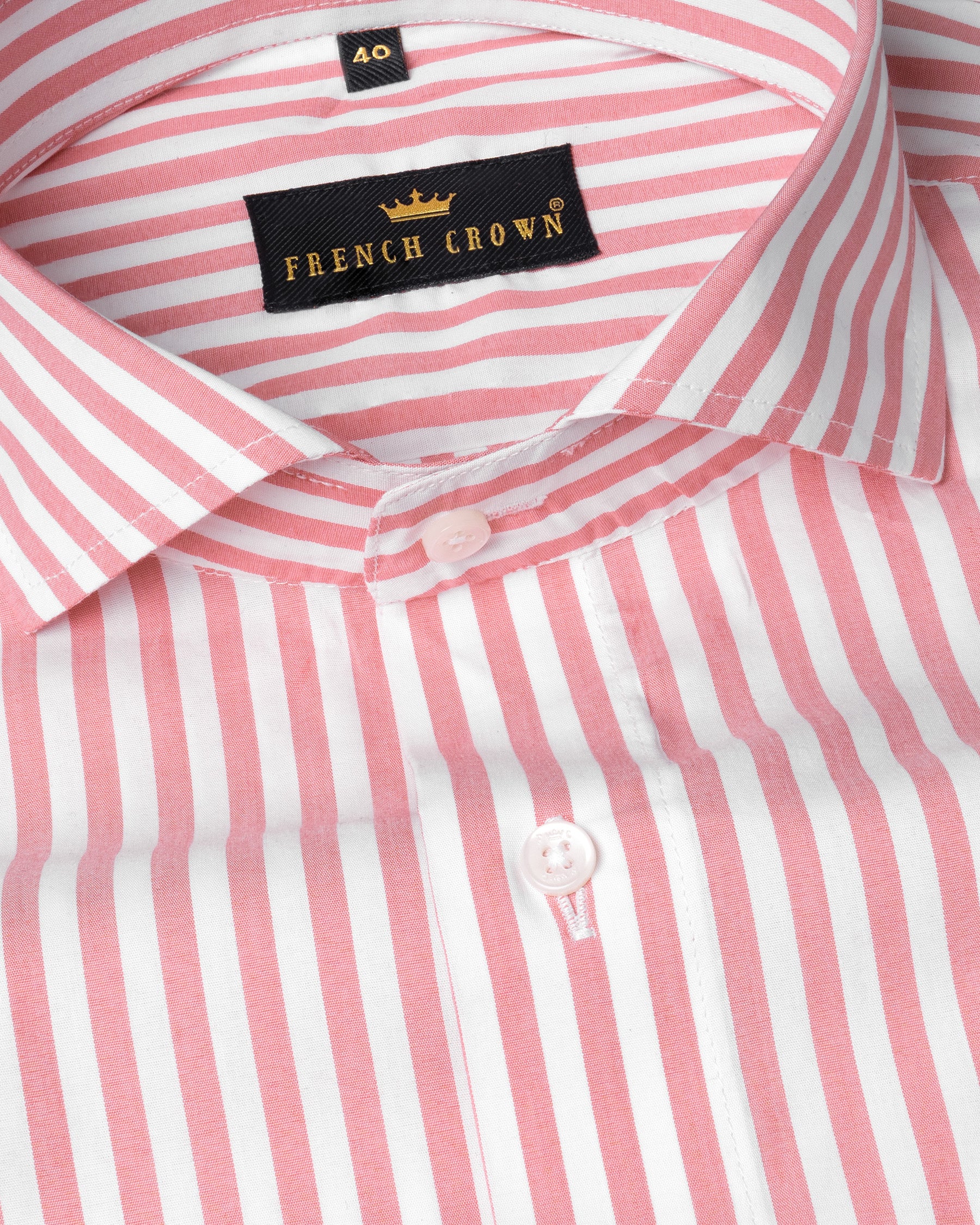 Sea Pink and White Striped Premium Cotton Shirt 5683-CA-38, 5683-CA-H-38, 5683-CA-39, 5683-CA-H-39, 5683-CA-40, 5683-CA-H-40, 5683-CA-42, 5683-CA-H-42, 5683-CA-44, 5683-CA-H-44, 5683-CA-46, 5683-CA-H-46, 5683-CA-48, 5683-CA-H-48, 5683-CA-50, 5683-CA-H-50, 5683-CA-52, 5683-CA-H-52