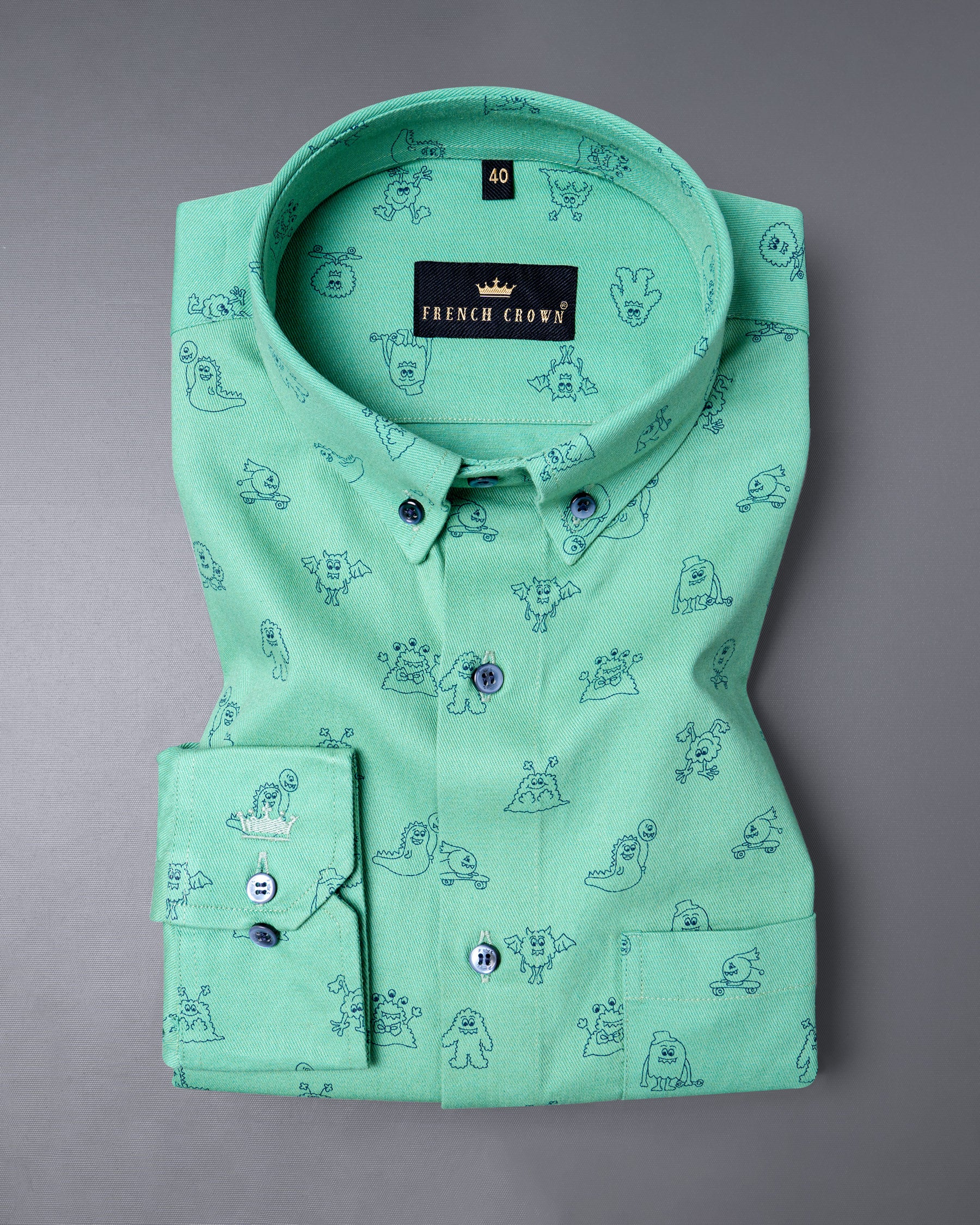 Downy Green Twill Printed Heavyweight Premium Cotton Shirt 5708-BD-BLE-38, 5708-BD-BLE-H-38, 5708-BD-BLE-39, 5708-BD-BLE-H-39, 5708-BD-BLE-40, 5708-BD-BLE-H-40, 5708-BD-BLE-42, 5708-BD-BLE-H-42, 5708-BD-BLE-44, 5708-BD-BLE-H-44, 5708-BD-BLE-46, 5708-BD-BLE-H-46, 5708-BD-BLE-48, 5708-BD-BLE-H-48, 5708-BD-BLE-50, 5708-BD-BLE-H-50, 5708-BD-BLE-52, 5708-BD-BLE-H-52