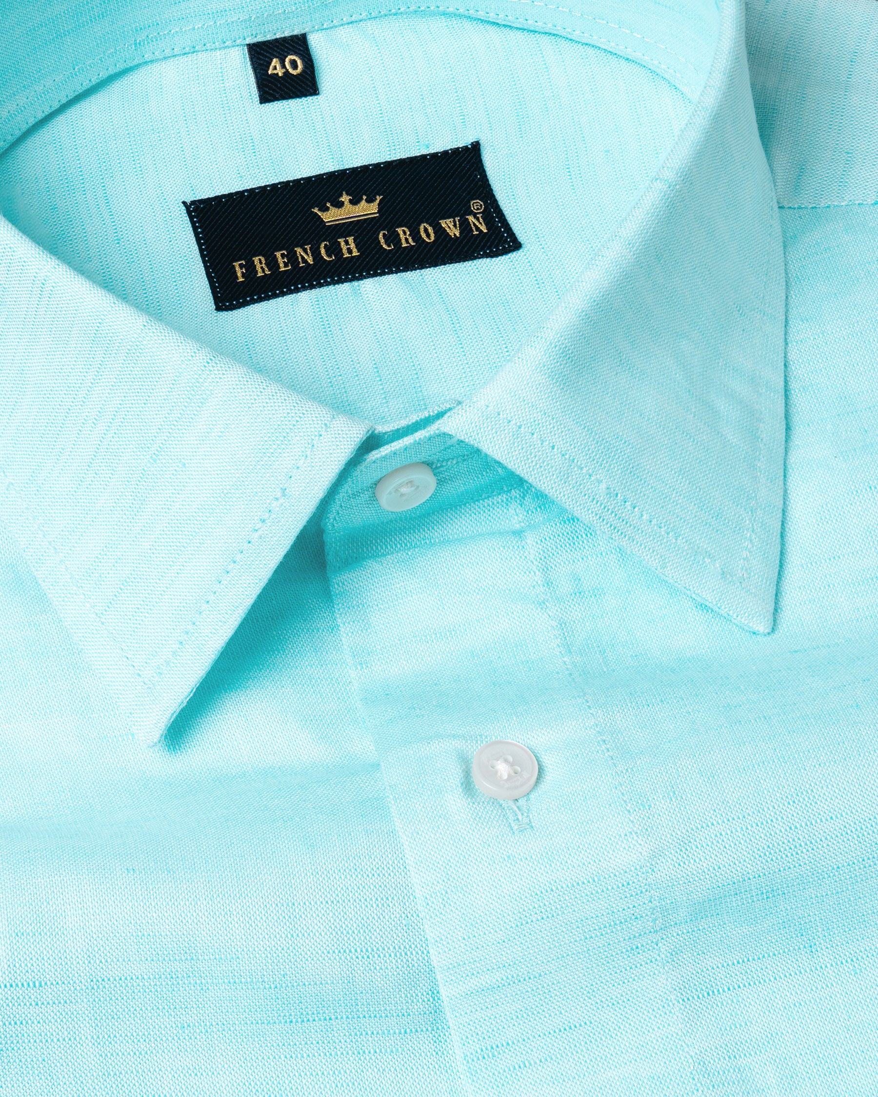 Pale Turquoise Luxurious Linen Shirt 5712-38, 5712-H-38, 5712-39, 5712-H-39, 5712-40, 5712-H-40, 5712-42, 5712-H-42, 5712-44, 5712-H-44, 5712-46, 5712-H-46, 5712-48, 5712-H-48, 5712-50, 5712-H-50, 5712-52, 5712-H-52
