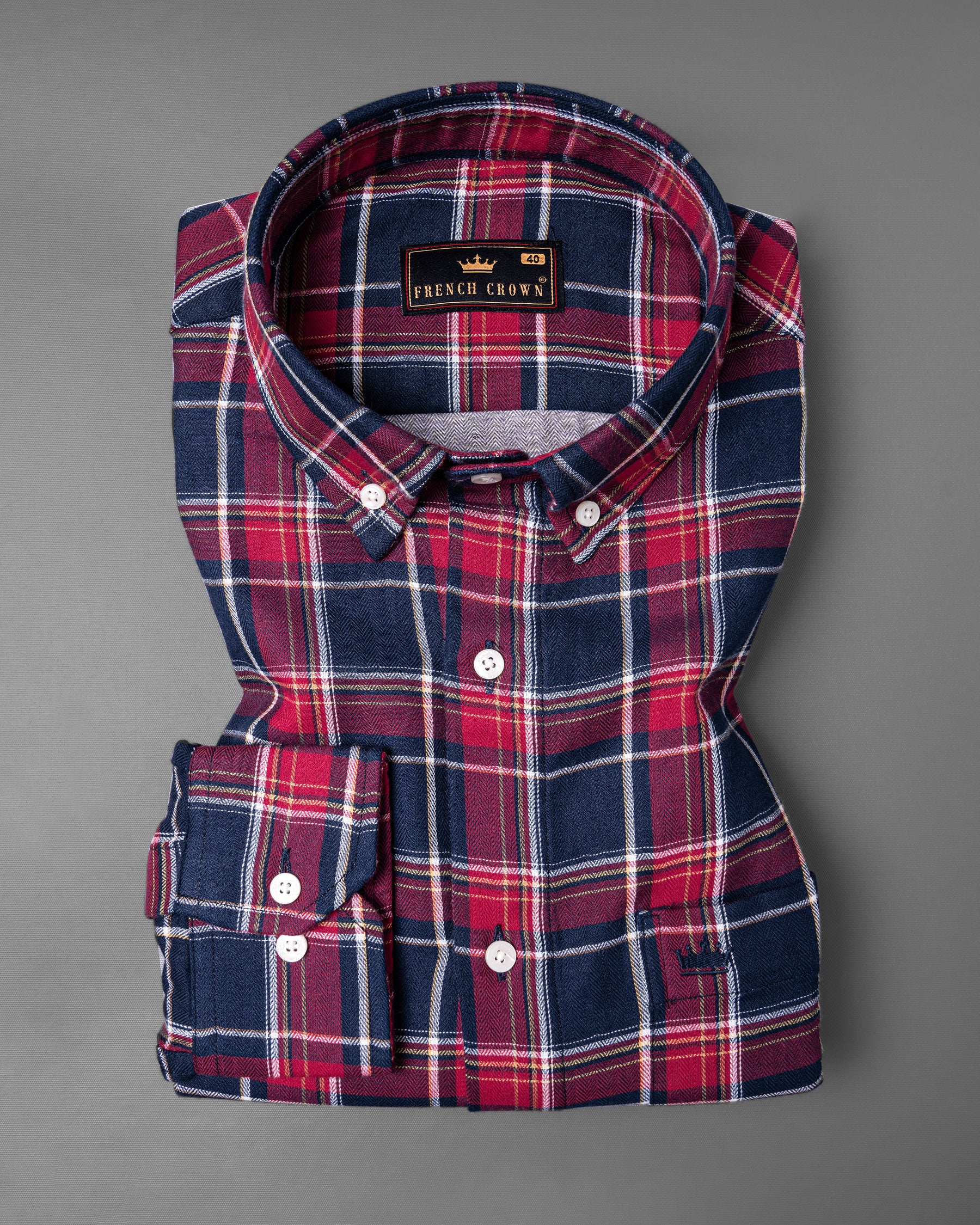 Shiraz Red and Big Stone Blue Plaid Herringbone Premium Cotton Shirt 5715-BD-38, 5715-BD-H-38, 5715-BD-39, 5715-BD-H-39, 5715-BD-40, 5715-BD-H-40, 5715-BD-42, 5715-BD-H-42, 5715-BD-44, 5715-BD-H-44, 5715-BD-46, 5715-BD-H-46, 5715-BD-48, 5715-BD-H-48, 5715-BD-50, 5715-BD-H-50, 5715-BD-52, 5715-BD-H-52