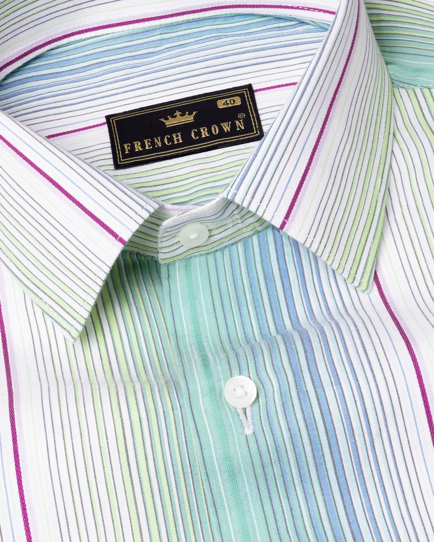 Violet with Madang Green Striped Premium Cotton Shirt 5747-38, 5747-H-38, 5747-39, 5747-H-39, 5747-40, 5747-H-40, 5747-42, 5747-H-42, 5747-44, 5747-H-44, 5747-46, 5747-H-46, 5747-48, 5747-H-48, 5747-50, 5747-H-50, 5747-52, 5747-H-52