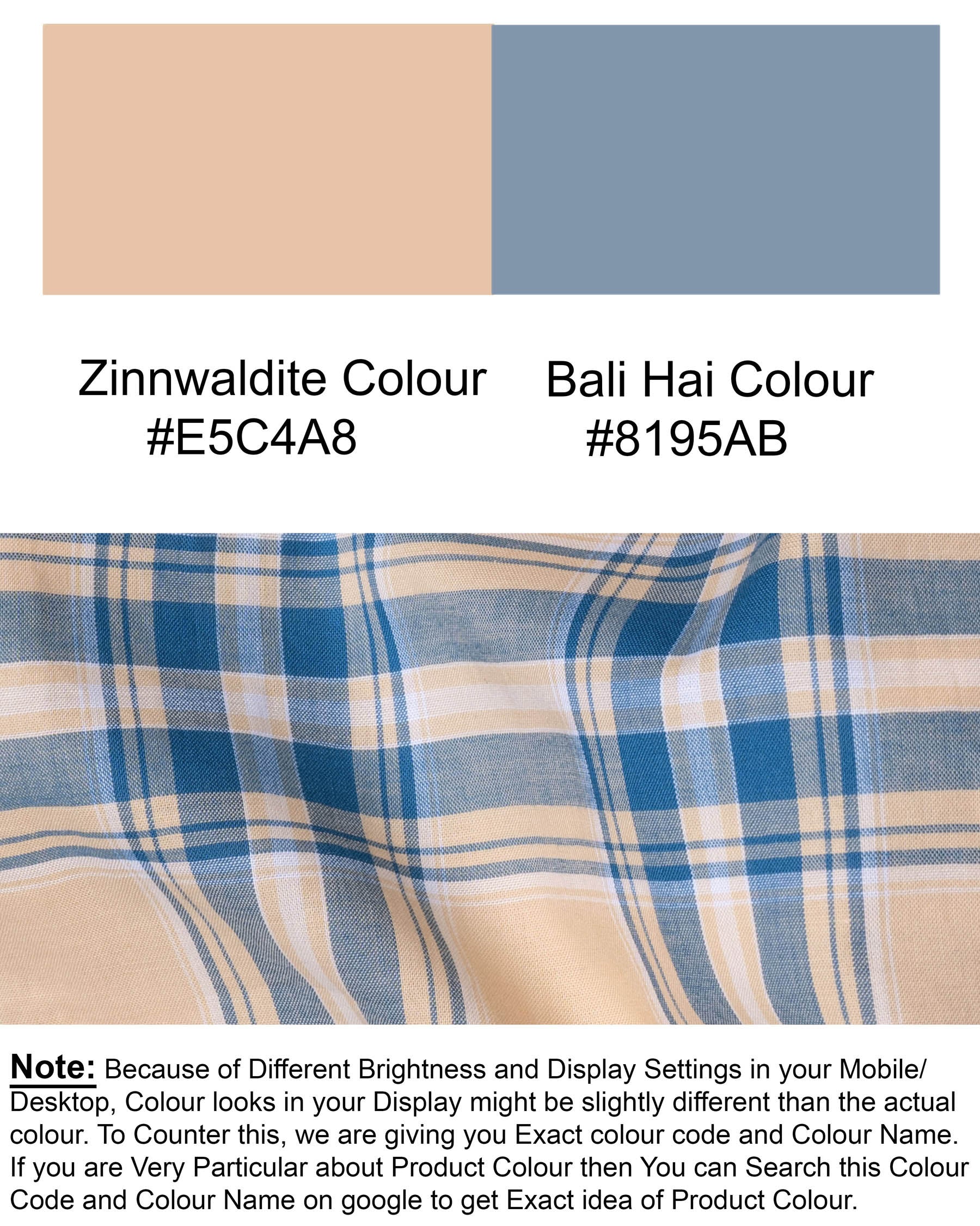 Zinnwaldite Brown and Bali Hai Blue Plaid Premium Cotton Shirt 5765-M-38, 5765-M-H-38, 5765-M-39, 5765-M-H-39, 5765-M-40, 5765-M-H-40, 5765-M-42, 5765-M-H-42, 5765-M-44, 5765-M-H-44, 5765-M-46, 5765-M-H-46, 5765-M-48, 5765-M-H-48, 5765-M-50, 5765-M-H-50, 5765-M-52, 5765-M-H-52