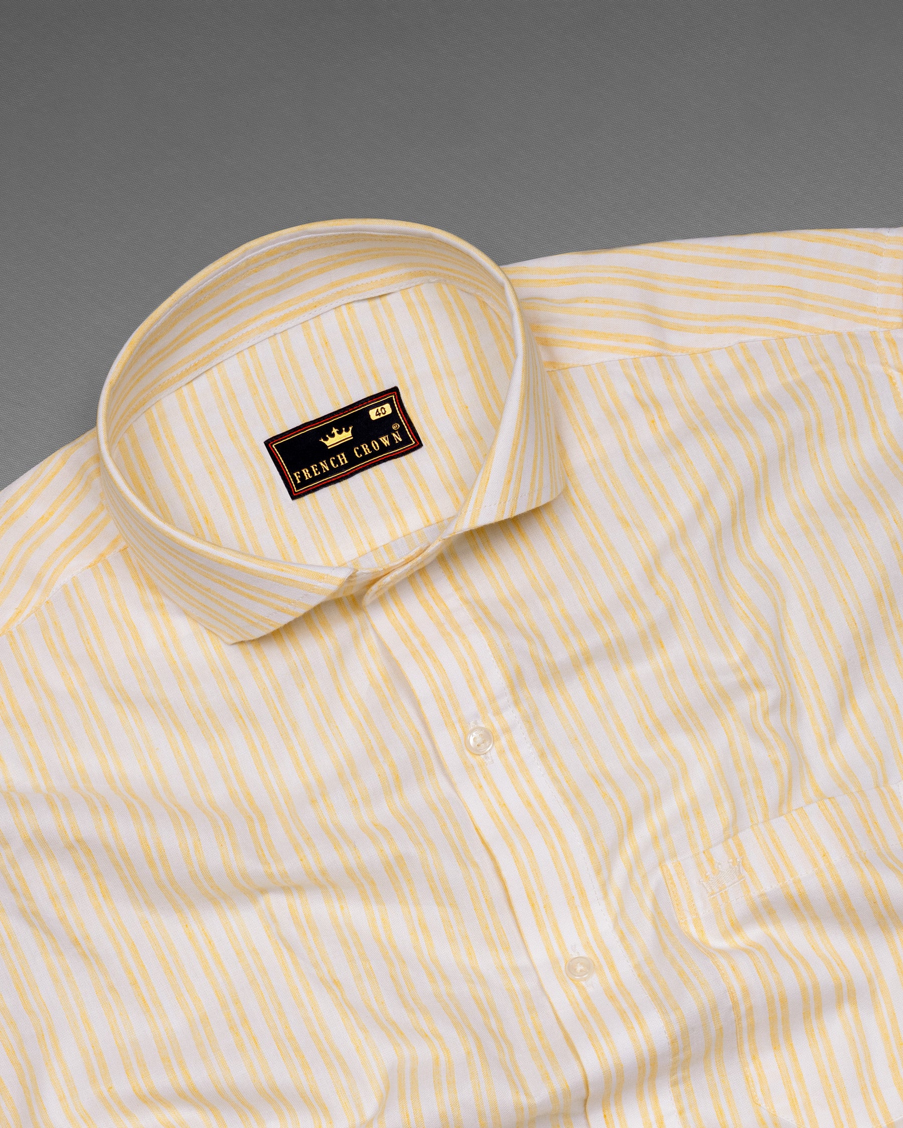 Bright White with Buff Yellow Striped Royal Oxford Shirt 5817-CA-38, 5817-CA-H-38, 5817-CA-39, 5817-CA-H-39, 5817-CA-40, 5817-CA-H-40, 5817-CA-42, 5817-CA-H-42, 5817-CA-44, 5817-CA-H-44, 5817-CA-46, 5817-CA-H-46, 5817-CA-48, 5817-CA-H-48, 5817-CA-50, 5817-CA-H-50, 5817-CA-52, 5817-CA-H-52