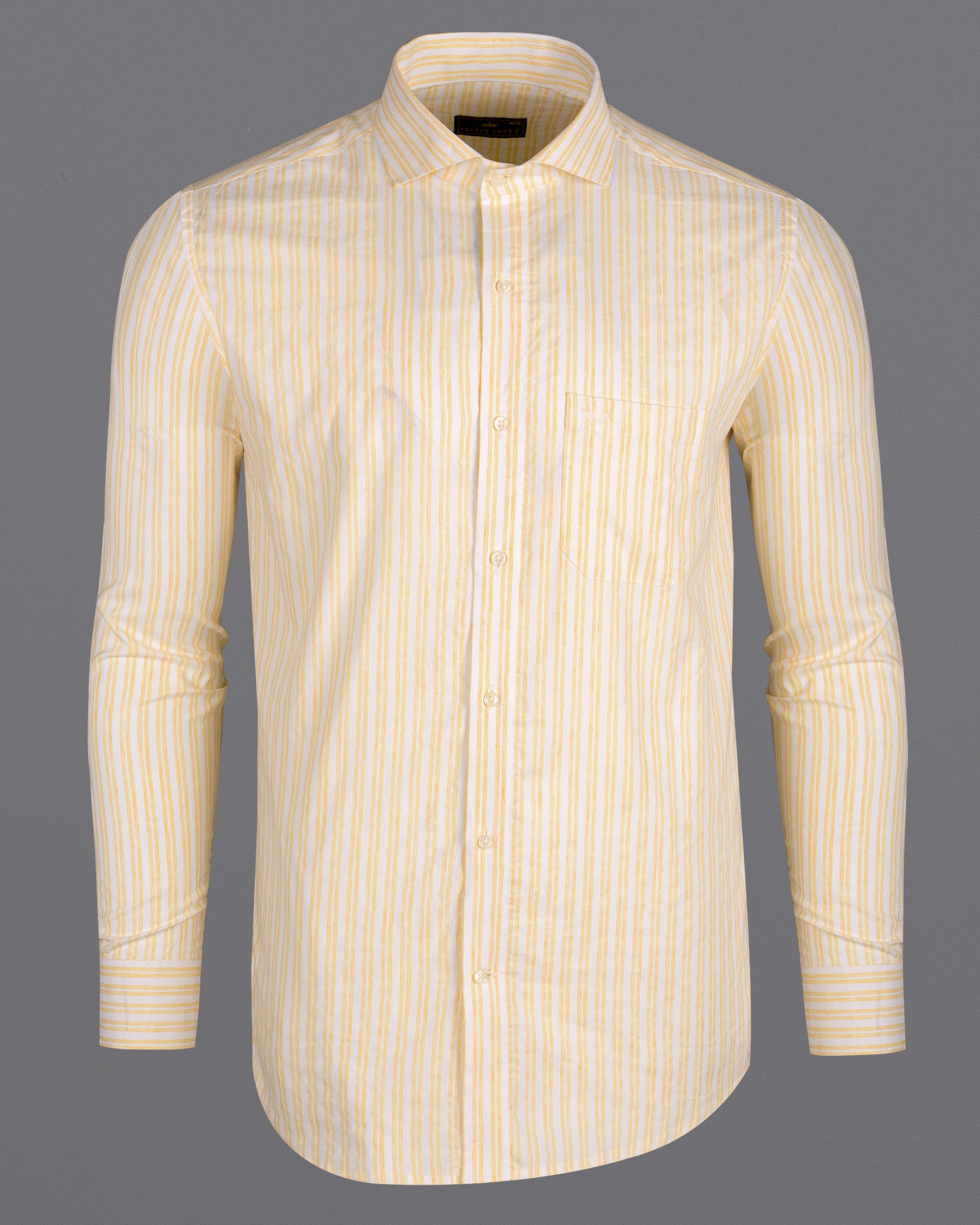 Bright White with Buff Yellow Striped Royal Oxford Shirt 5817-CA-38, 5817-CA-H-38, 5817-CA-39, 5817-CA-H-39, 5817-CA-40, 5817-CA-H-40, 5817-CA-42, 5817-CA-H-42, 5817-CA-44, 5817-CA-H-44, 5817-CA-46, 5817-CA-H-46, 5817-CA-48, 5817-CA-H-48, 5817-CA-50, 5817-CA-H-50, 5817-CA-52, 5817-CA-H-52