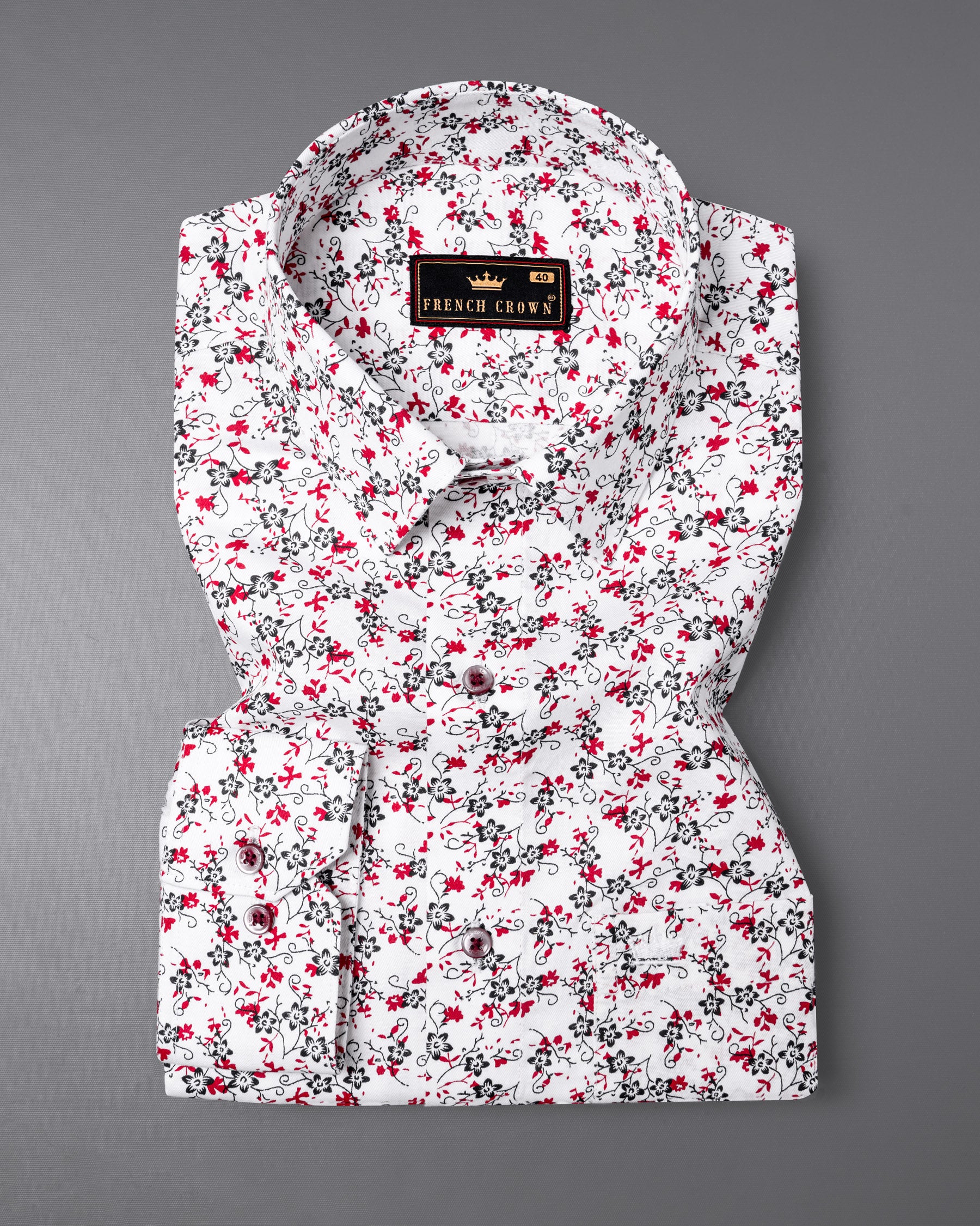 Bright White Floral Print Royal Oxford Shirt 5819-MN-38, 5819-MN-H-38, 5819-MN-39, 5819-MN-H-39, 5819-MN-40, 5819-MN-H-40, 5819-MN-42, 5819-MN-H-42, 5819-MN-44, 5819-MN-H-44, 5819-MN-46, 5819-MN-H-46, 5819-MN-48, 5819-MN-H-48, 5819-MN-50, 5819-MN-H-50, 5819-MN-52, 5819-MN-H-52