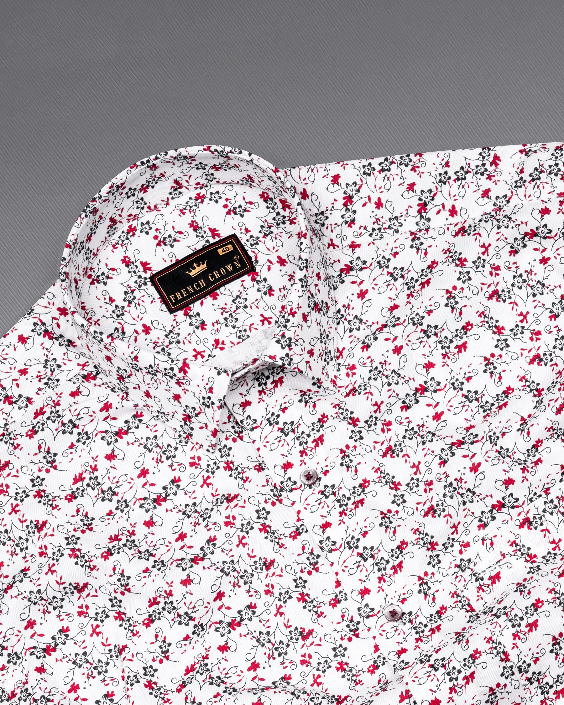 Bright White Floral Print Royal Oxford Shirt 5819-MN-38, 5819-MN-H-38, 5819-MN-39, 5819-MN-H-39, 5819-MN-40, 5819-MN-H-40, 5819-MN-42, 5819-MN-H-42, 5819-MN-44, 5819-MN-H-44, 5819-MN-46, 5819-MN-H-46, 5819-MN-48, 5819-MN-H-48, 5819-MN-50, 5819-MN-H-50, 5819-MN-52, 5819-MN-H-52