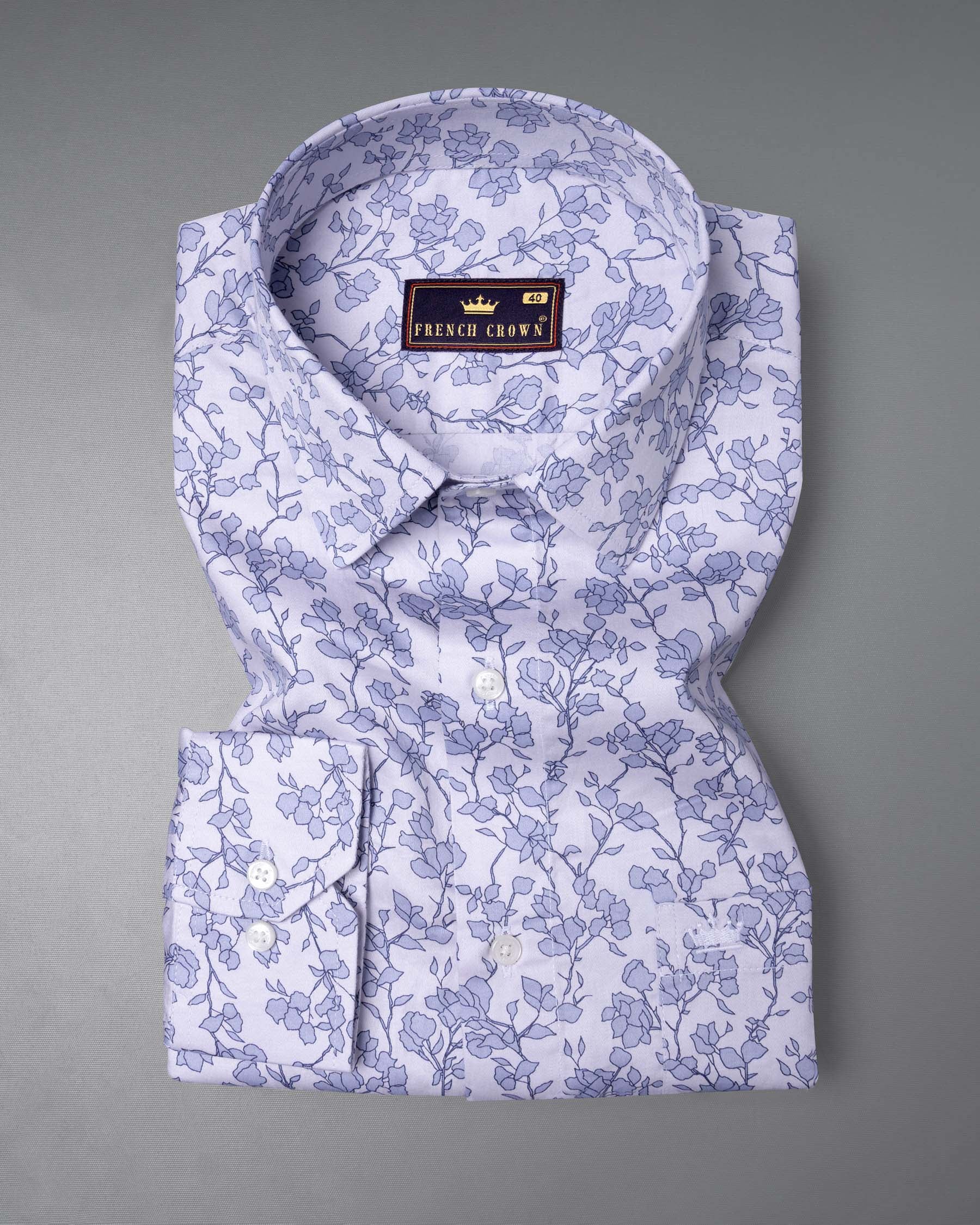 Blue Chalk Floral Printed Super Soft Premium Cotton Shirt 5831-38, 5831-H-38, 5831-39, 5831-H-39, 5831-40, 5831-H-40, 5831-42, 5831-H-42, 5831-44, 5831-H-44, 5831-46, 5831-H-46, 5831-48, 5831-H-48, 5831-50, 5831-H-50, 5831-52, 5831-H-52