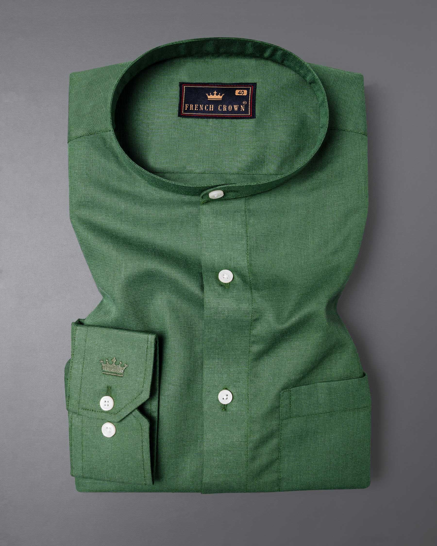 Killarney Green Luxurious Linen Shirt 5848-M-38, 5848-M-H-38, 5848-M-39, 5848-M-H-39, 5848-M-40, 5848-M-H-40, 5848-M-42, 5848-M-H-42, 5848-M-44, 5848-M-H-44, 5848-M-46, 5848-M-H-46, 5848-M-48, 5848-M-H-48, 5848-M-50, 5848-M-H-50, 5848-M-52, 5848-M-H-52