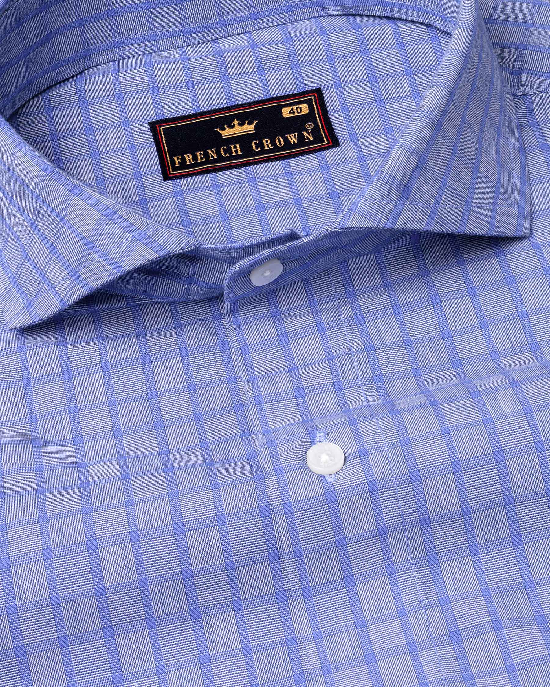 Periwinkle Gray with Powder Blue windowpane Chambray Shirt 5859-CA-38, 5859-CA-H-38, 5859-CA-39, 5859-CA-H-39, 5859-CA-40, 5859-CA-H-40, 5859-CA-42, 5859-CA-H-42, 5859-CA-44, 5859-CA-H-44, 5859-CA-46, 5859-CA-H-46, 5859-CA-48, 5859-CA-H-48, 5859-CA-50, 5859-CA-H-50, 5859-CA-52, 5859-CA-H-52
