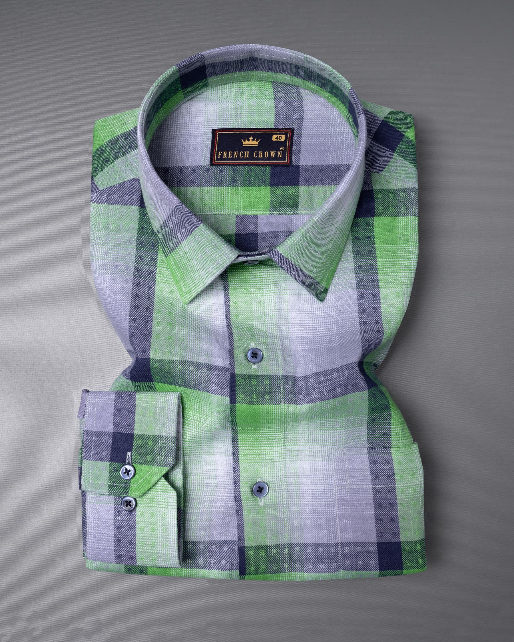 Blue and Mantis Green Twill Windowpane Premium Cotton Shirt 5861-BLE-38, 5861-BLE-H-38, 5861-BLE-39, 5861-BLE-H-39, 5861-BLE-40, 5861-BLE-H-40, 5861-BLE-42, 5861-BLE-H-42, 5861-BLE-44, 5861-BLE-H-44, 5861-BLE-46, 5861-BLE-H-46, 5861-BLE-48, 5861-BLE-H-48, 5861-BLE-50, 5861-BLE-H-50, 5861-BLE-52, 5861-BLE-H-52