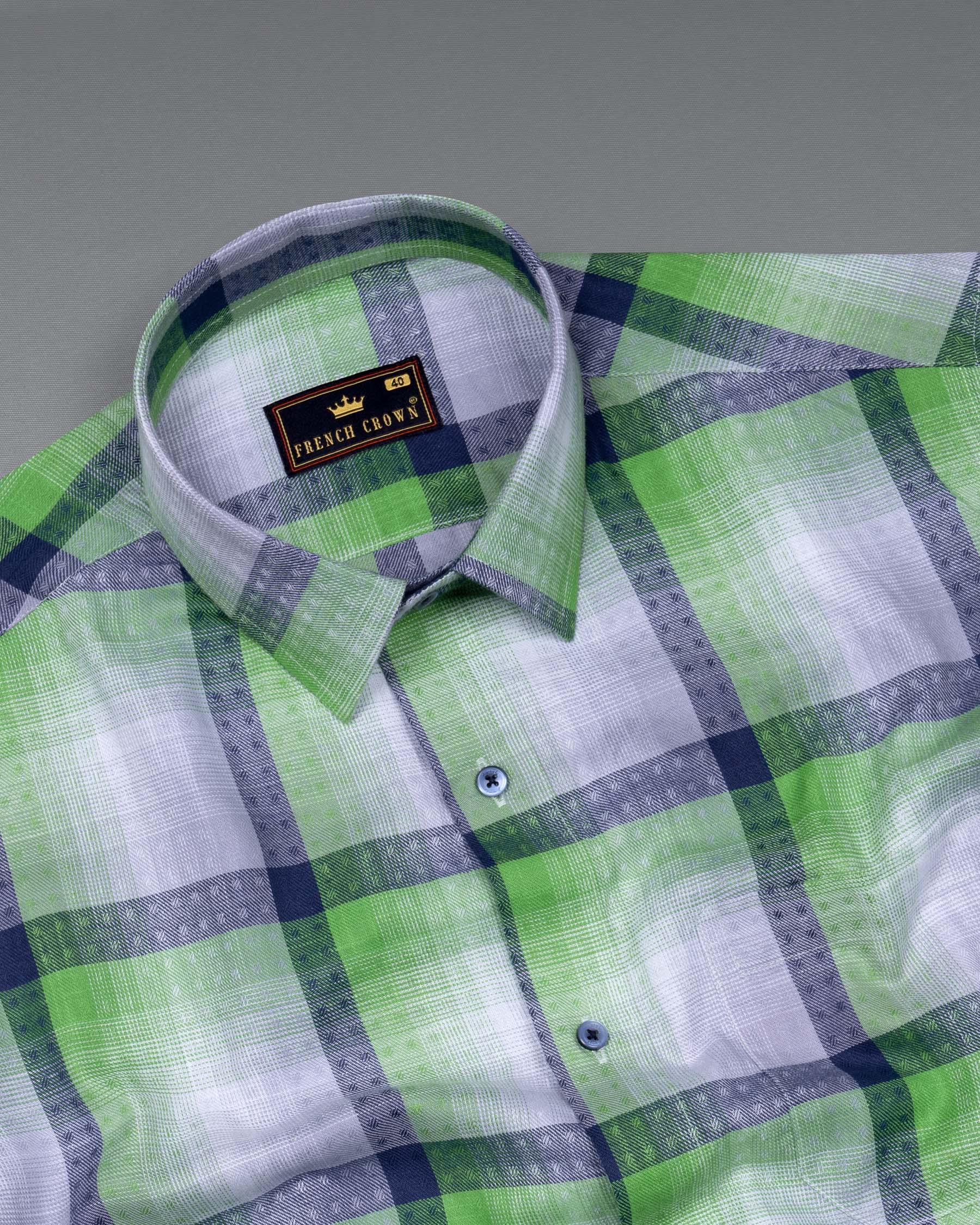 Blue and Mantis Green Twill Windowpane Premium Cotton Shirt 5861-BLE-38, 5861-BLE-H-38, 5861-BLE-39, 5861-BLE-H-39, 5861-BLE-40, 5861-BLE-H-40, 5861-BLE-42, 5861-BLE-H-42, 5861-BLE-44, 5861-BLE-H-44, 5861-BLE-46, 5861-BLE-H-46, 5861-BLE-48, 5861-BLE-H-48, 5861-BLE-50, 5861-BLE-H-50, 5861-BLE-52, 5861-BLE-H-52