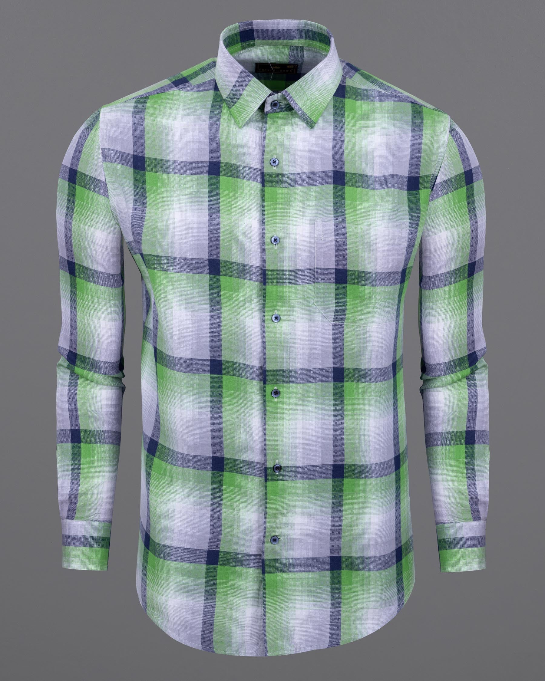 Blue and Mantis Green Twill Windowpane Premium Cotton Shirt 5861-BLE-38, 5861-BLE-H-38, 5861-BLE-39, 5861-BLE-H-39, 5861-BLE-40, 5861-BLE-H-40, 5861-BLE-42, 5861-BLE-H-42, 5861-BLE-44, 5861-BLE-H-44, 5861-BLE-46, 5861-BLE-H-46, 5861-BLE-48, 5861-BLE-H-48, 5861-BLE-50, 5861-BLE-H-50, 5861-BLE-52, 5861-BLE-H-52