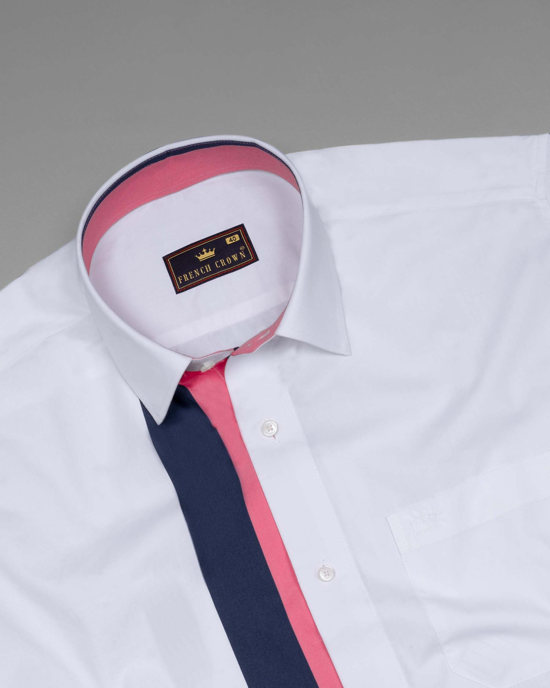 Bright White with Big Stone and Deep Blush Premium Cotton Shirt 5883-2CP-38, 5883-2CP-H-38, 5883-2CP-39, 5883-2CP-H-39, 5883-2CP-40, 5883-2CP-H-40, 5883-2CP-42, 5883-2CP-H-42, 5883-2CP-44, 5883-2CP-H-44, 5883-2CP-46, 5883-2CP-H-46, 5883-2CP-48, 5883-2CP-H-48, 5883-2CP-50, 5883-2CP-H-50, 5883-2CP-52, 5883-2CP-H-52