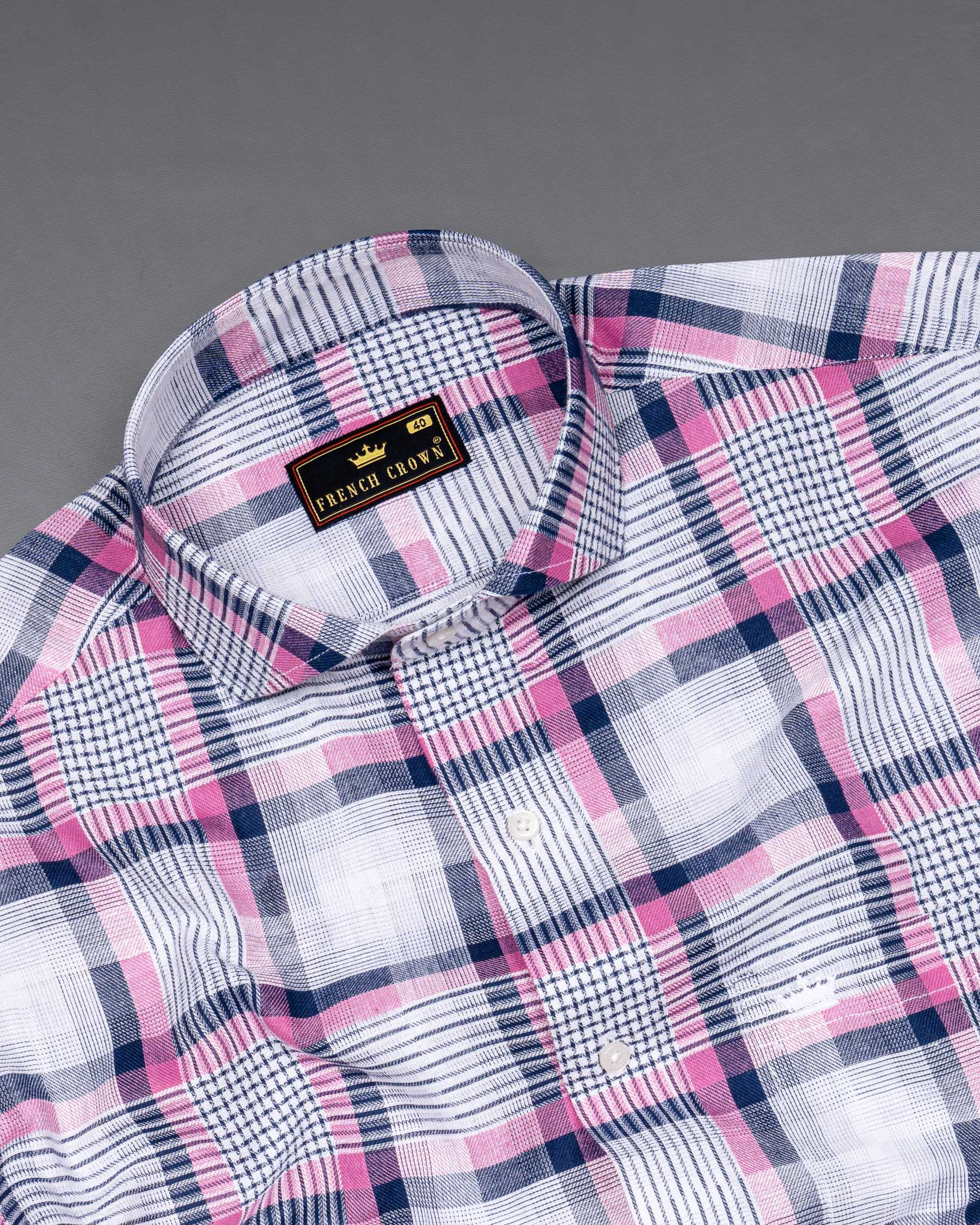 Bright White Twill Plaid Premium Cotton Shirt 5891-CA-38, 5891-CA-H-38, 5891-CA-39, 5891-CA-H-39, 5891-CA-40, 5891-CA-H-40, 5891-CA-42, 5891-CA-H-42, 5891-CA-44, 5891-CA-H-44, 5891-CA-46, 5891-CA-H-46, 5891-CA-48, 5891-CA-H-48, 5891-CA-50, 5891-CA-H-50, 5891-CA-52, 5891-CA-H-52