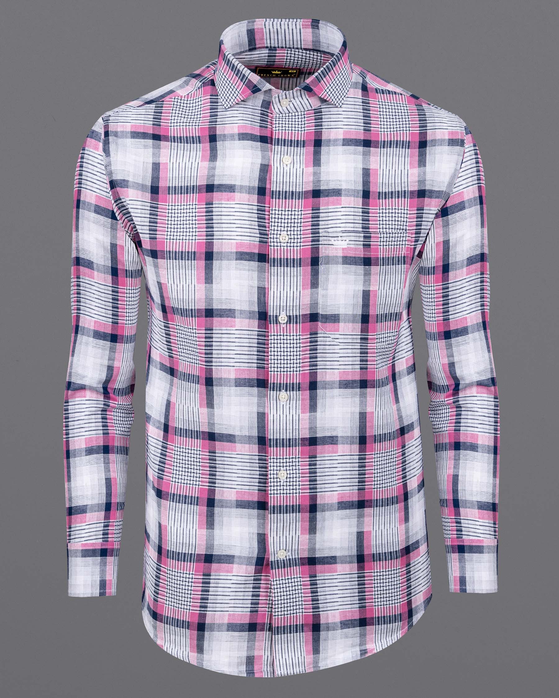 Bright White Twill Plaid Premium Cotton Shirt 5891-CA-38, 5891-CA-H-38, 5891-CA-39, 5891-CA-H-39, 5891-CA-40, 5891-CA-H-40, 5891-CA-42, 5891-CA-H-42, 5891-CA-44, 5891-CA-H-44, 5891-CA-46, 5891-CA-H-46, 5891-CA-48, 5891-CA-H-48, 5891-CA-50, 5891-CA-H-50, 5891-CA-52, 5891-CA-H-52