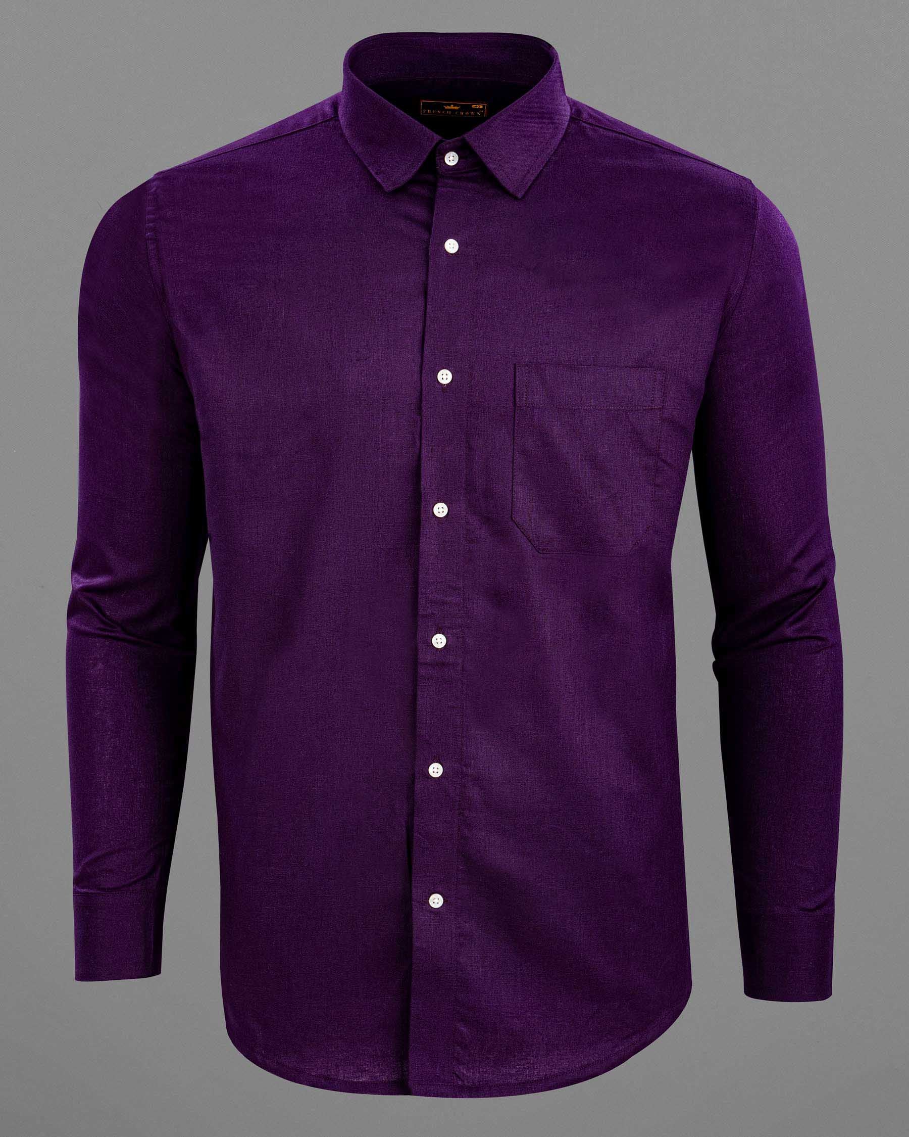 Dark Purple Heavyweight Luxurious Linen Shirt 5907-38, 5907-H-38, 5907-39, 5907-H-39, 5907-40, 5907-H-40, 5907-42, 5907-H-42, 5907-44, 5907-H-44, 5907-46, 5907-H-46, 5907-48, 5907-H-48, 5907-50, 5907-H-50, 5907-52, 5907-H-52