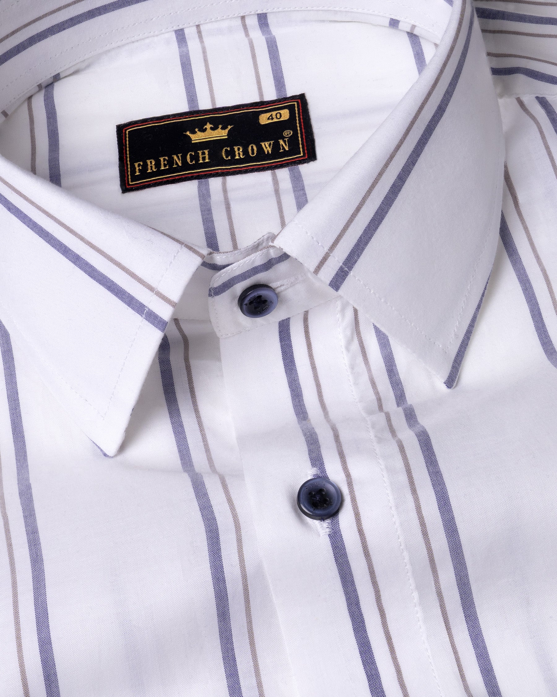 Piano White Striped Premium Cotton Shirt