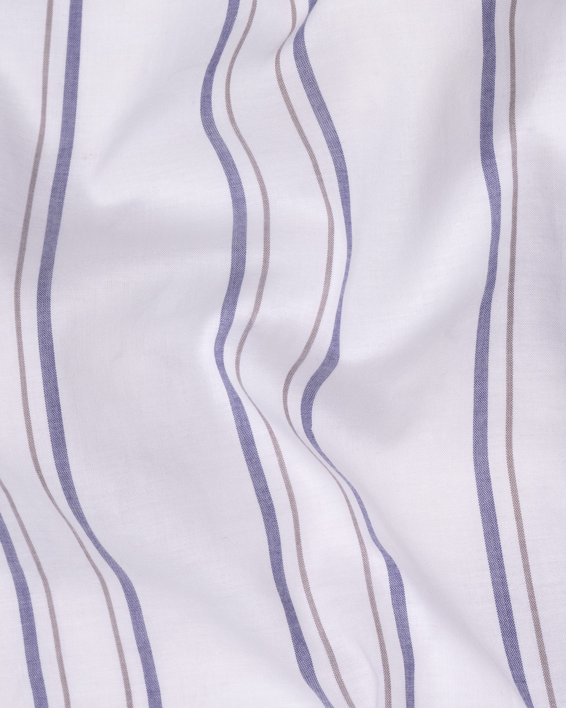 Piano White Striped Premium Cotton Shirt