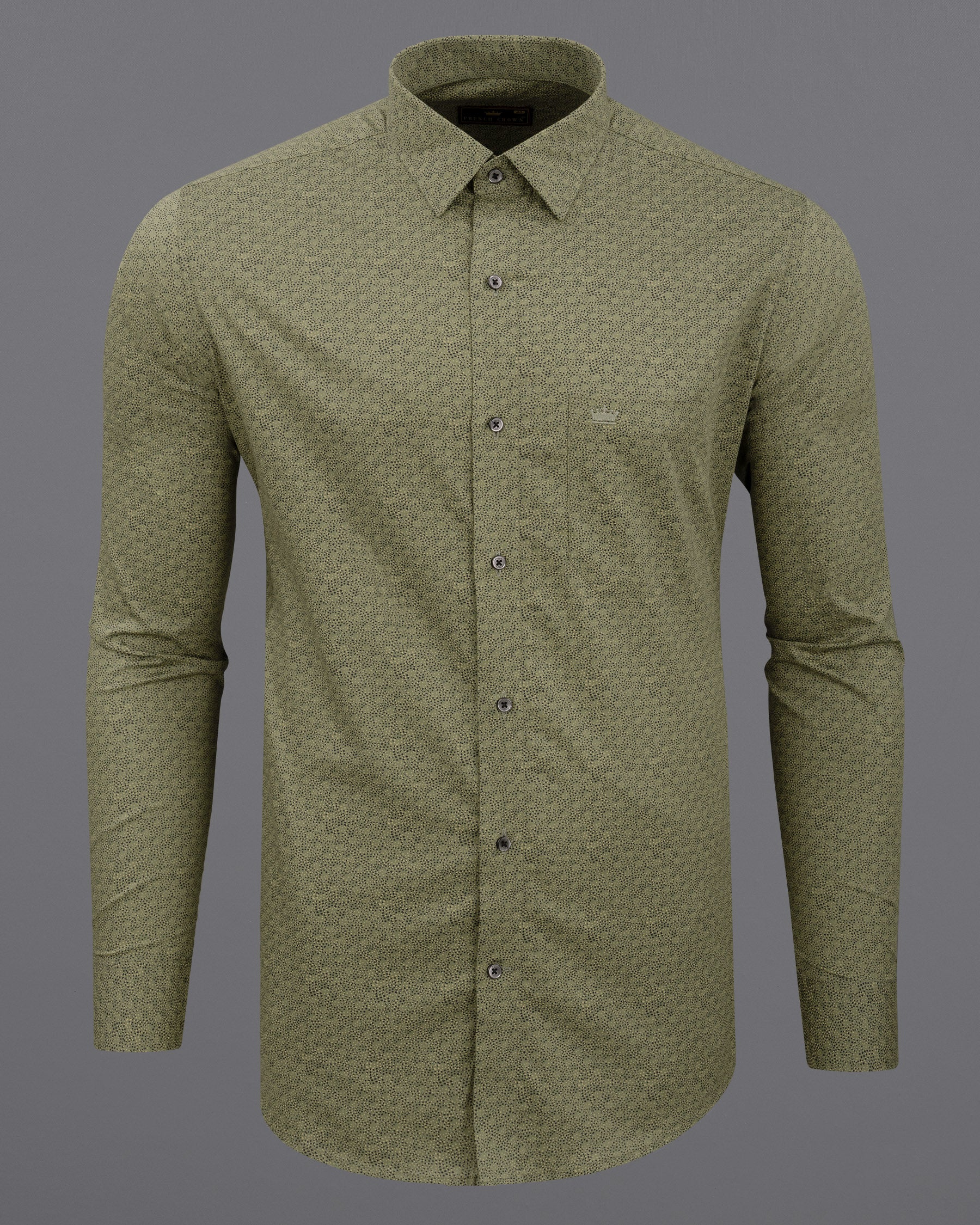 Flax Smoke Green dots Printed Premium Cotton Shirt 5952-BLE-38, 5952-BLE-H-38, 5952-BLE-39, 5952-BLE-H-39, 5952-BLE-40, 5952-BLE-H-40, 5952-BLE-42, 5952-BLE-H-42, 5952-BLE-44, 5952-BLE-H-44, 5952-BLE-46, 5952-BLE-H-46, 5952-BLE-48, 5952-BLE-H-48, 5952-BLE-50, 5952-BLE-H-50, 5952-BLE-52, 5952-BLE-H-52