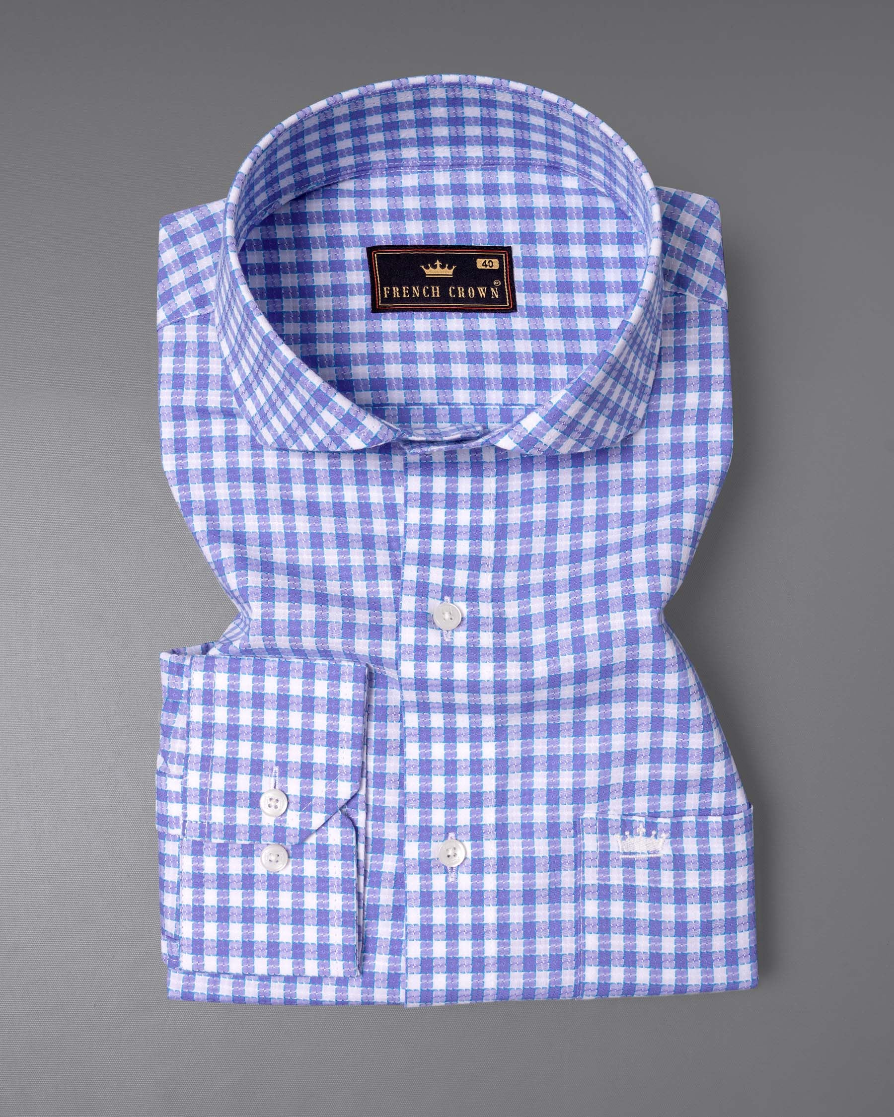 Scampi Blue and Summer Sky Checkered Dobby Textured Premium Giza Cotton Shirt 6003-CA-38,6003-CA-H-38,6003-CA-39,6003-CA-H-39,6003-CA-40,6003-CA-H-40,6003-CA-42,6003-CA-H-42,6003-CA-44,6003-CA-H-44,6003-CA-46,6003-CA-H-46,6003-CA-48,6003-CA-H-48,6003-CA-50,6003-CA-H-50,6003-CA-52,6003-CA-H-52