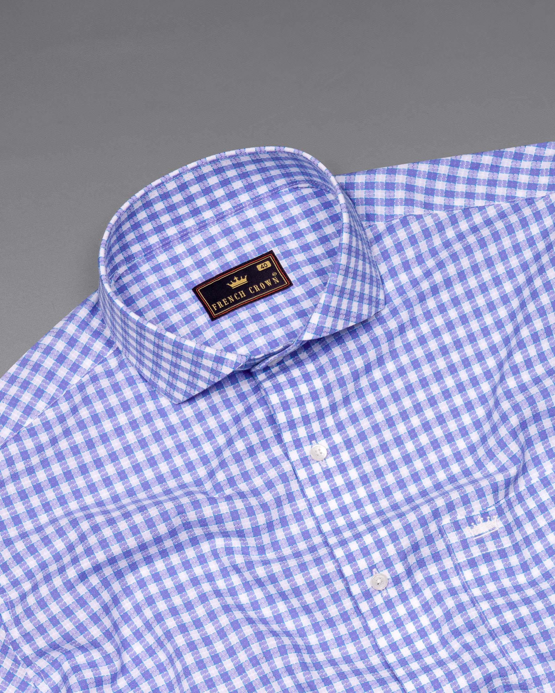 Scampi Blue and Summer Sky Checkered Dobby Textured Premium Giza Cotton Shirt 6003-CA-38,6003-CA-H-38,6003-CA-39,6003-CA-H-39,6003-CA-40,6003-CA-H-40,6003-CA-42,6003-CA-H-42,6003-CA-44,6003-CA-H-44,6003-CA-46,6003-CA-H-46,6003-CA-48,6003-CA-H-48,6003-CA-50,6003-CA-H-50,6003-CA-52,6003-CA-H-52