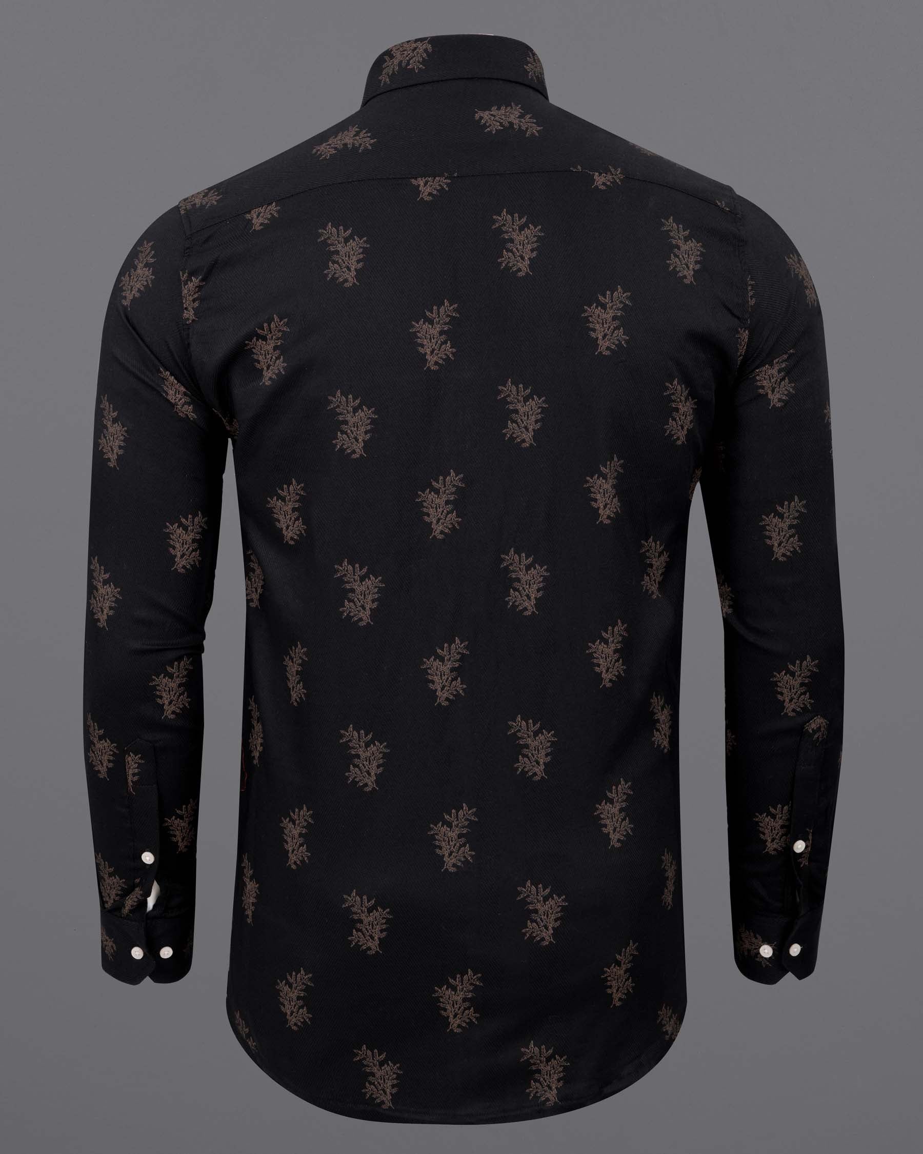 Jade Black Twill Leaves Printed Premium Cotton Shirt 6015-BD-38,6015-BD-H-38,6015-BD-39,6015-BD-H-39,6015-BD-40,6015-BD-H-40,6015-BD-42,6015-BD-H-42,6015-BD-44,6015-BD-H-44,6015-BD-46,6015-BD-H-46,6015-BD-48,6015-BD-H-48,6015-BD-50,6015-BD-H-50,6015-BD-52,6015-BD-H-52