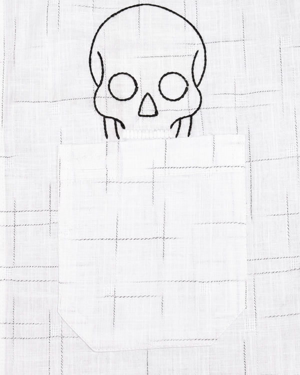 Bright White with Black Textured and Embroidered Luxurious Linen Shirt 6036-BD-E040-38, 6036-BD-E040-H-38, 6036-BD-E040-39, 6036-BD-E040-H-39, 6036-BD-E040-40, 6036-BD-E040-H-40, 6036-BD-E040-42, 6036-BD-E040-H-42, 6036-BD-E040-44, 6036-BD-E040-H-44, 6036-BD-E040-46, 6036-BD-E040-H-46, 6036-BD-E040-48, 6036-BD-E040-H-48, 6036-BD-E040-50, 6036-BD-E040-H-50, 6036-BD-E040-52, 6036-BD-E040-H-52