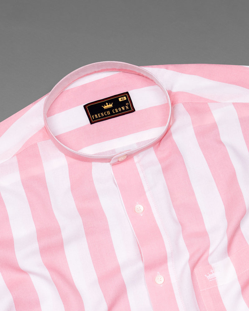 Kawaii Pink with Bright White Thick Striped Premium Tencel Shirt 6039-M-38, 6039-M-H-38,  6039-M-39, 6039-M-H-39, 6039-M-40, 6039-M-H-40, 039-M-42, 6039-M-H-42, 6039-M-44,  6039-M-H-44, 6039-M-46, 6039-M-H-46, 6039-M-48, 6039-M-H-48, 6039-M-50, 6039-M-H-50,  6039-M-52, 6039-M-H-52