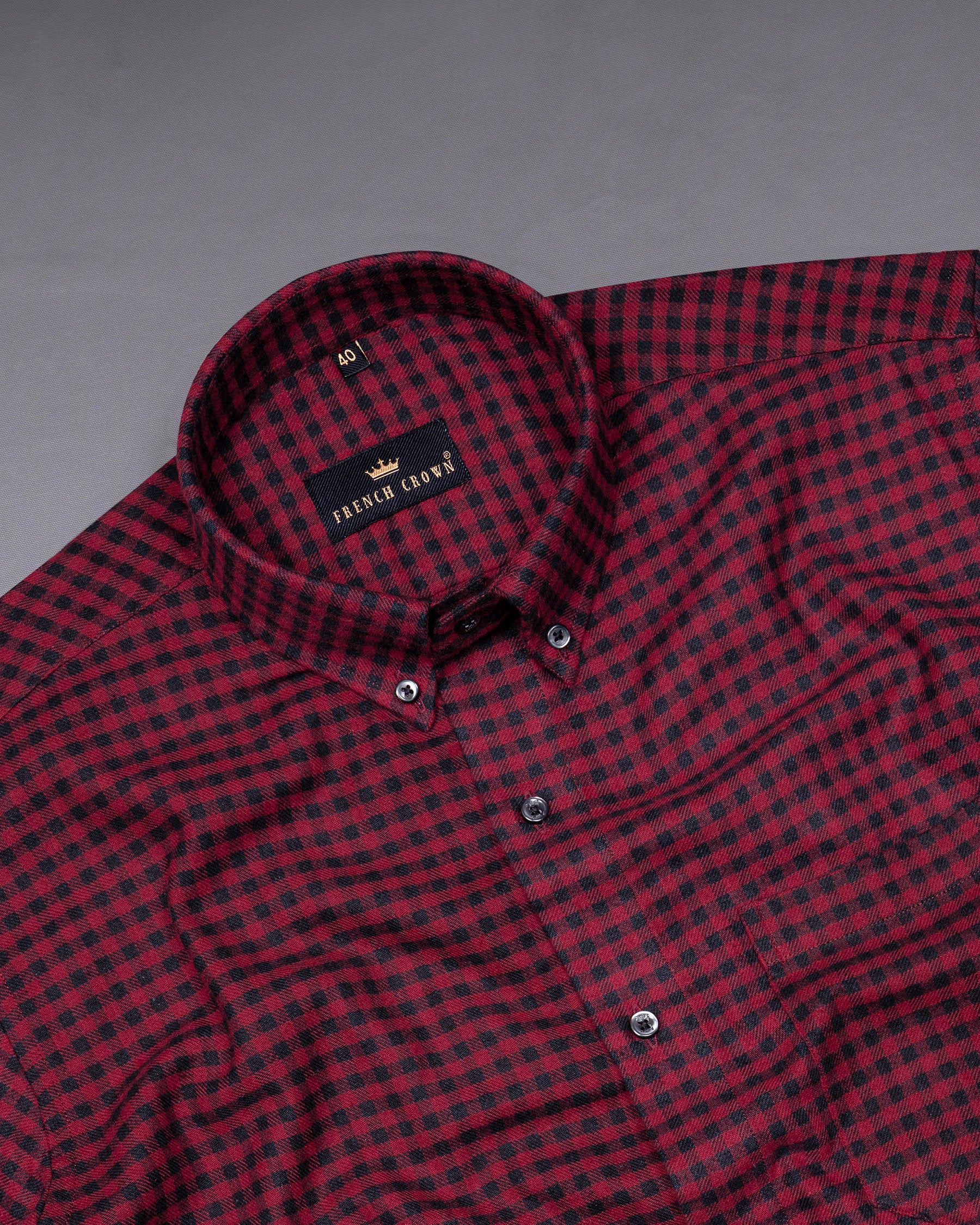 Claret Red Checkered Premium Cotton Flannel Shirt 6049-BD-BLK-38, 6049-BD-BLK-H-38, 6049-BD-BLK-39, 6049-BD-BLK-H-39, 6049-BD-BLK-40, 6049-BD-BLK-H-40, 6049-BD-BLK-42, 6049-BD-BLK-H-42, 6049-BD-BLK-44, 6049-BD-BLK-H-44, 6049-BD-BLK-46, 6049-BD-BLK-H-46, 6049-BD-BLK-48, 6049-BD-BLK-H-48, 6049-BD-BLK-50, 6049-BD-BLK-H-50, 6049-BD-BLK-52, 6049-BD-BLK-H-52