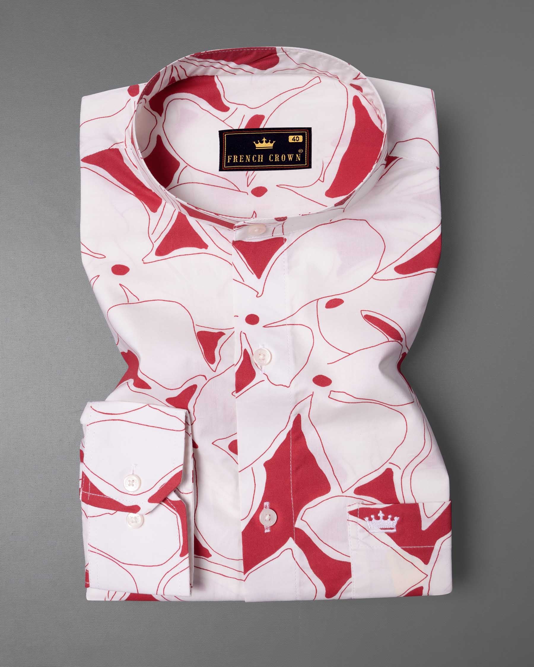 off White with red Quirky flowers Printed Premium Cotton Shirt 6060-M-38, 6060-M-H-38, 6060-M-39, 6060-M-H-39, 6060-M-40, 6060-M-H-40, 6060-M-42, 6060-M-H-42, 6060-M-44, 6060-M-H-44, 6060-M-46, 6060-M-H-46, 6060-M-48, 6060-M-H-48, 6060-M-50, 6060-M-H-50, 6060-M-52, 6060-M-H-52