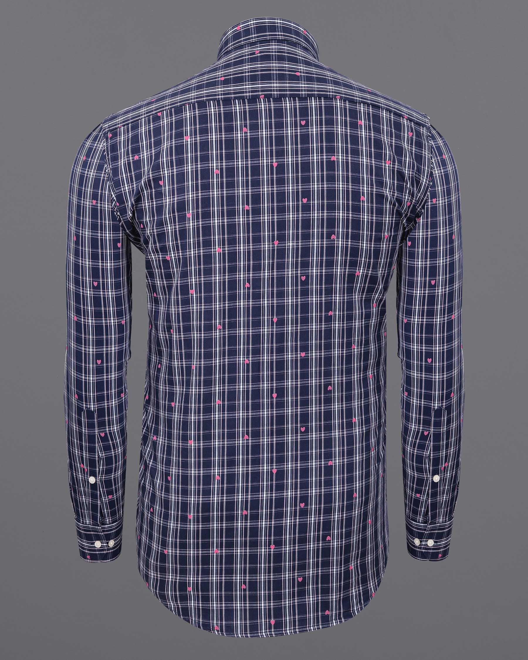 Port Gore Blue Heart Printed Plaid Premium Cotton Shirt 6066-BD-38, 6066-BD-H-38, 6066-BD-39, 6066-BD-H-39, 6066-BD-40, 6066-BD-H-40, 6066-BD-42, 6066-BD-H-42, 6066-BD-44, 6066-BD-H-44, 6066-BD-46, 6066-BD-H-46, 6066-BD-48, 6066-BD-H-48, 6066-BD-50, 6066-BD-H-50, 6066-BD-52, 6066-BD-H-52