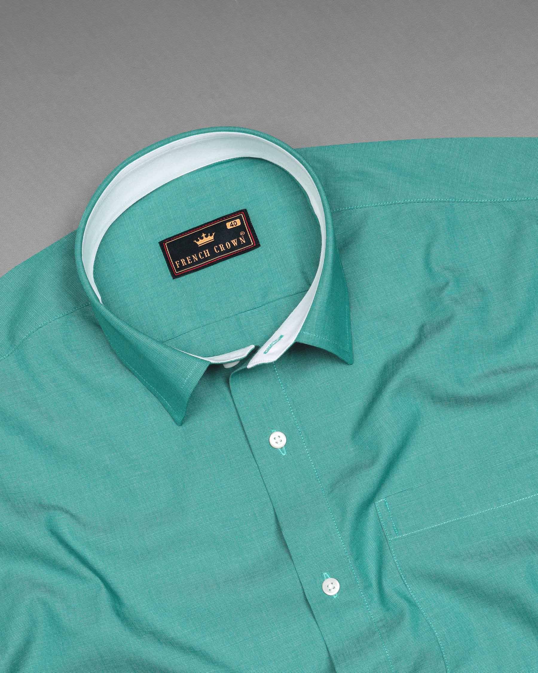 Keppel Green Chambray Premium Cotton Shirt 6076-CP-38, 6076-CP-H-38, 6076-CP-39, 6076-CP-H-39, 6076-CP-40, 6076-CP-H-40, 6076-CP-42, 6076-CP-H-42, 6076-CP-44, 6076-CP-H-44, 6076-CP-46, 6076-CP-H-46, 6076-CP-48, 6076-CP-H-48, 6076-CP-50, 6076-CP-H-50, 6076-CP-52, 6076-CP-H-52